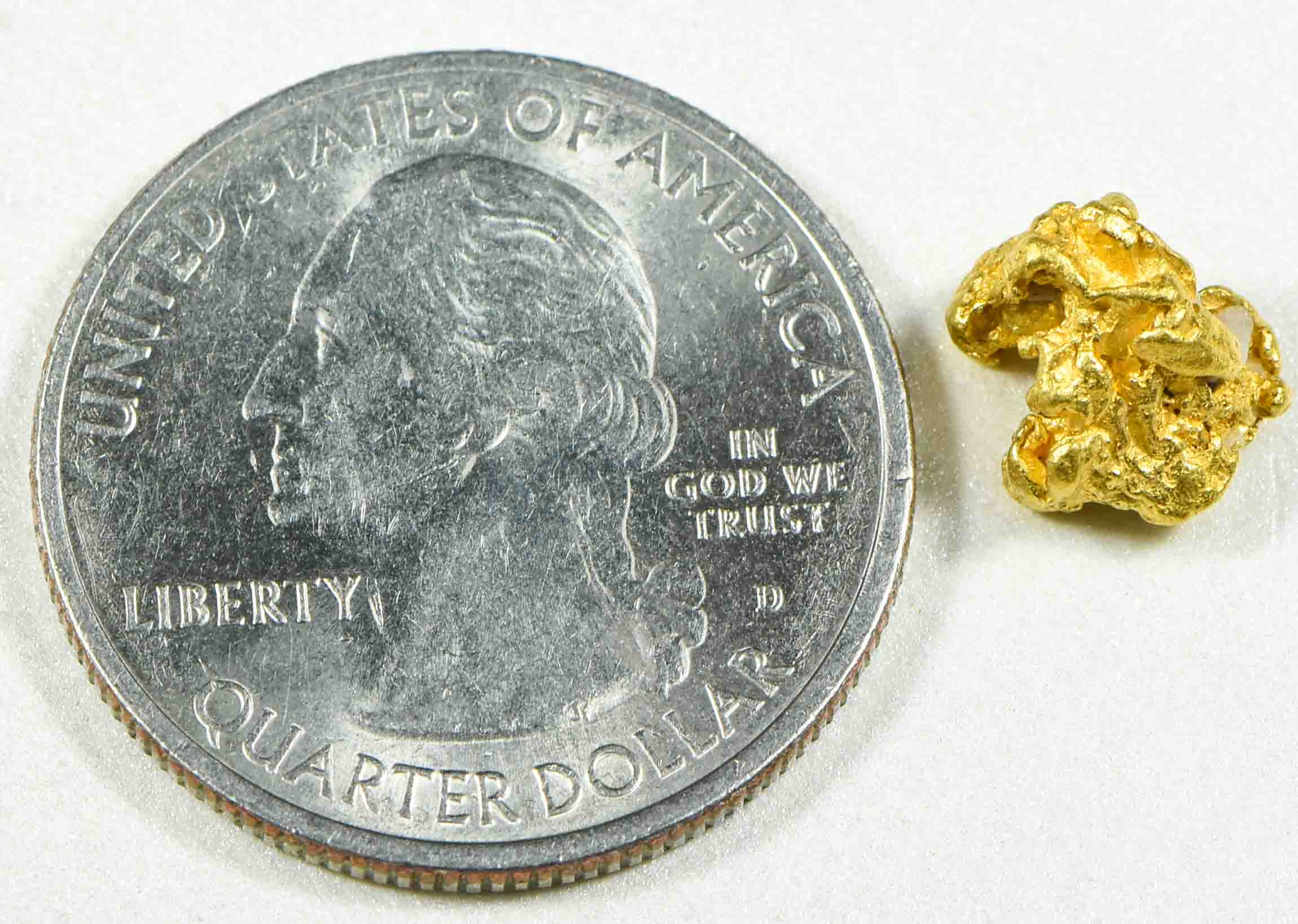#3 Australian Natural Gold Nugget With Quartz Weighs 1.69 Grams