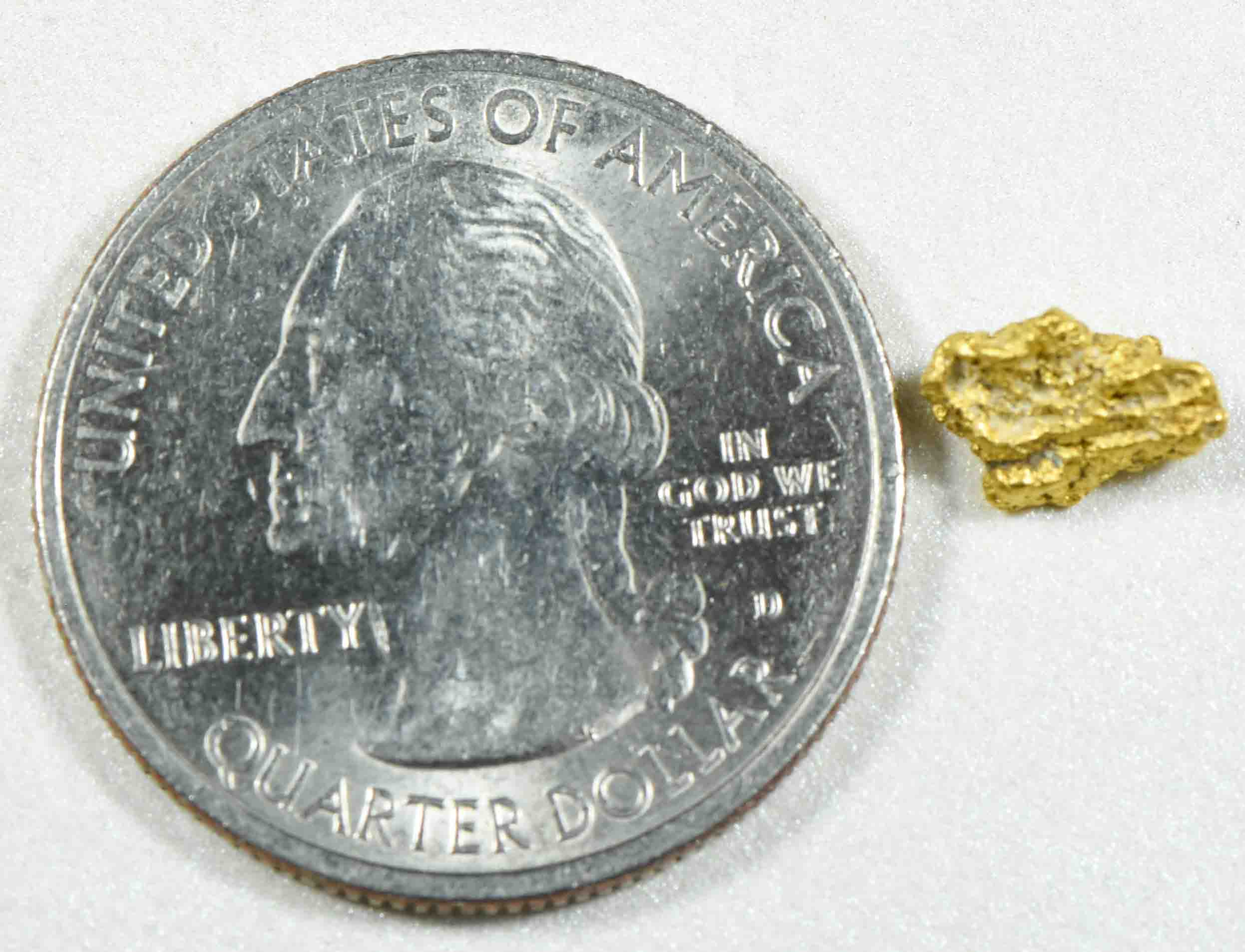 #15 Australian Natural Gold Nugget With Quartz Weighs .67 Grams