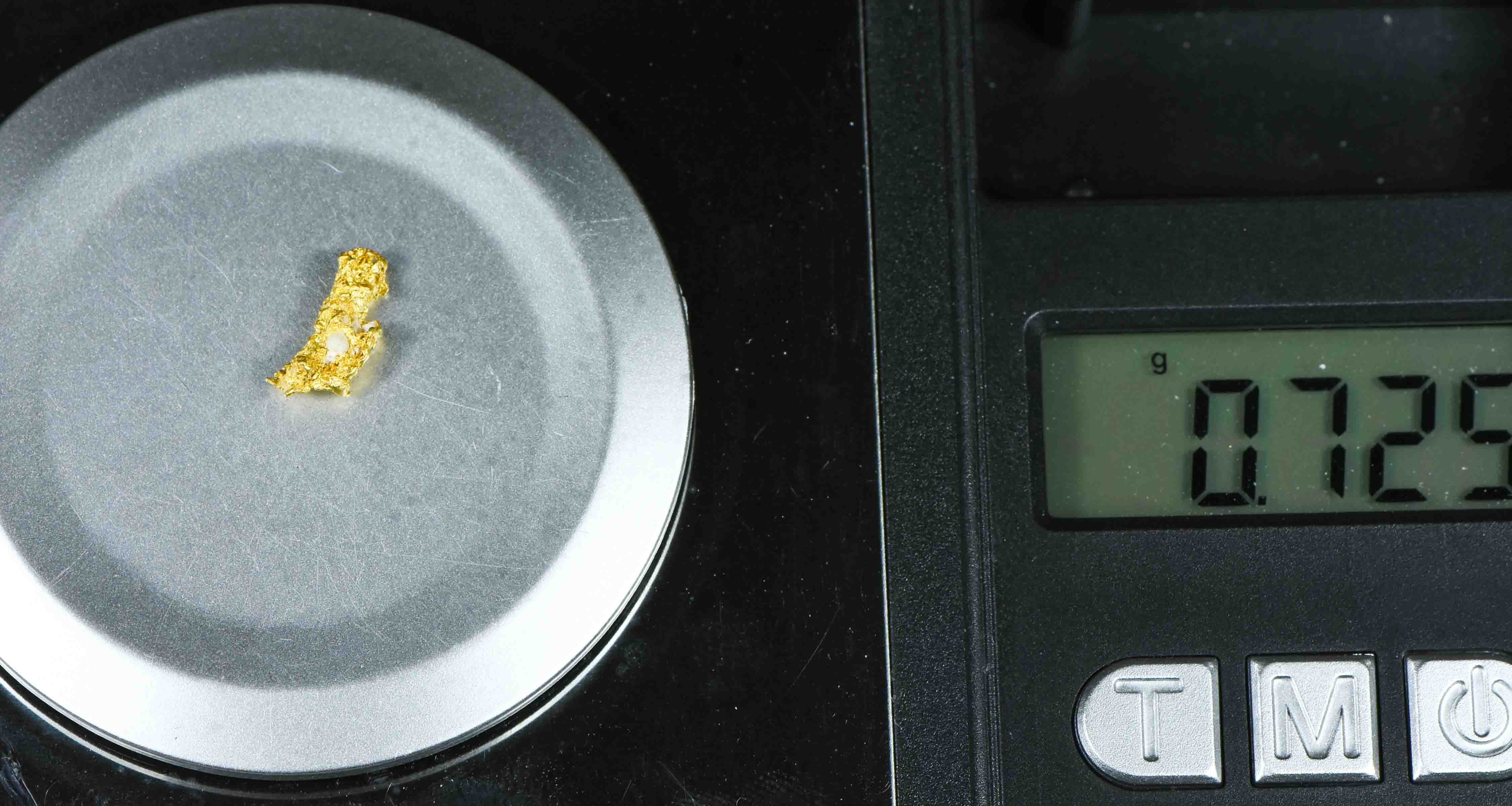 #16 Australian Natural Gold Nugget With Quartz Weighs .72 Grams