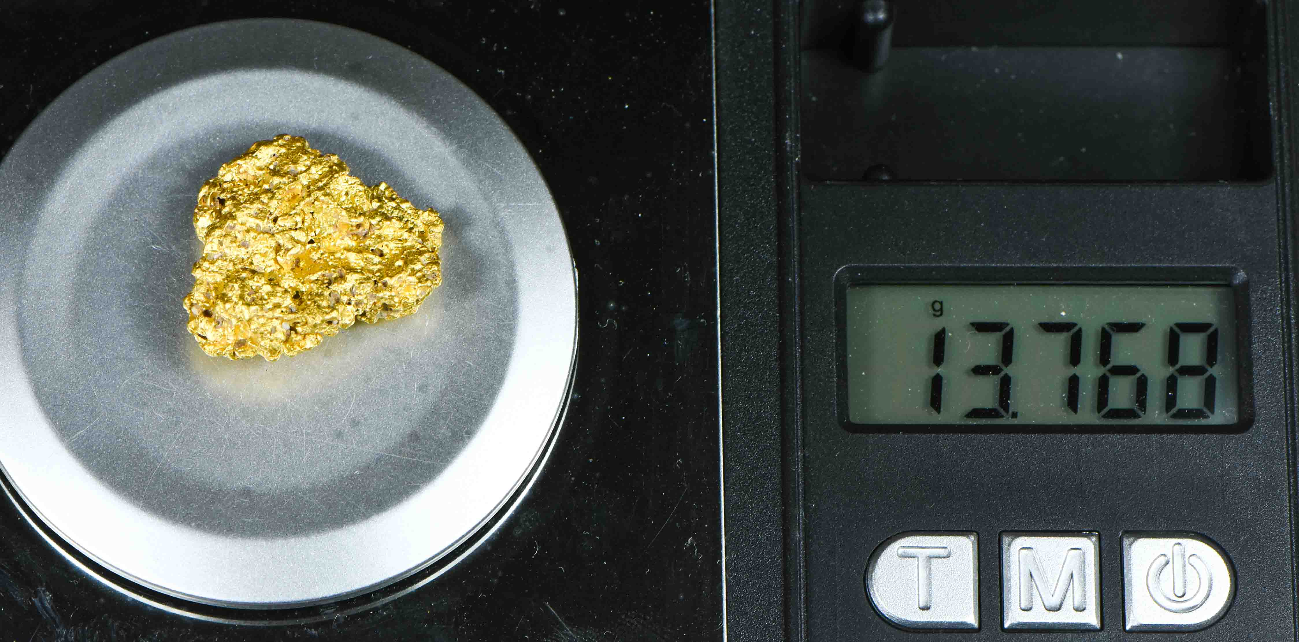 #1185 Natural Gold Nugget Australian 13.76 Grams Genuine