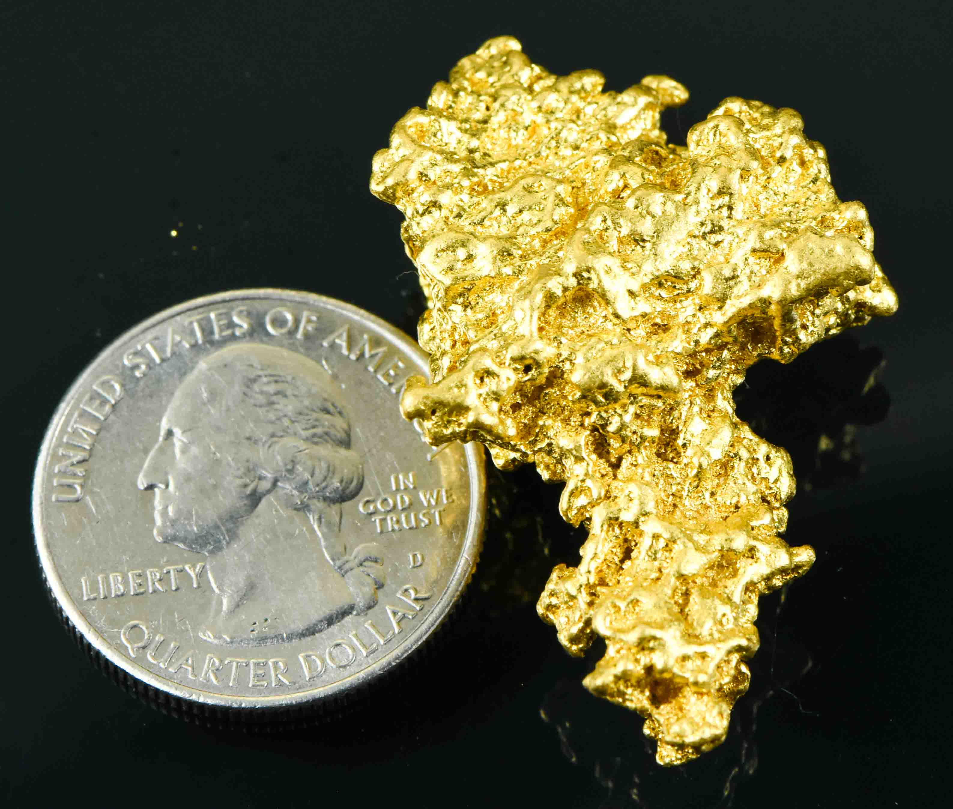 Large Natural Gold Nugget Australian 51.76 Grams 1.66 Troy Ounces Very Rare