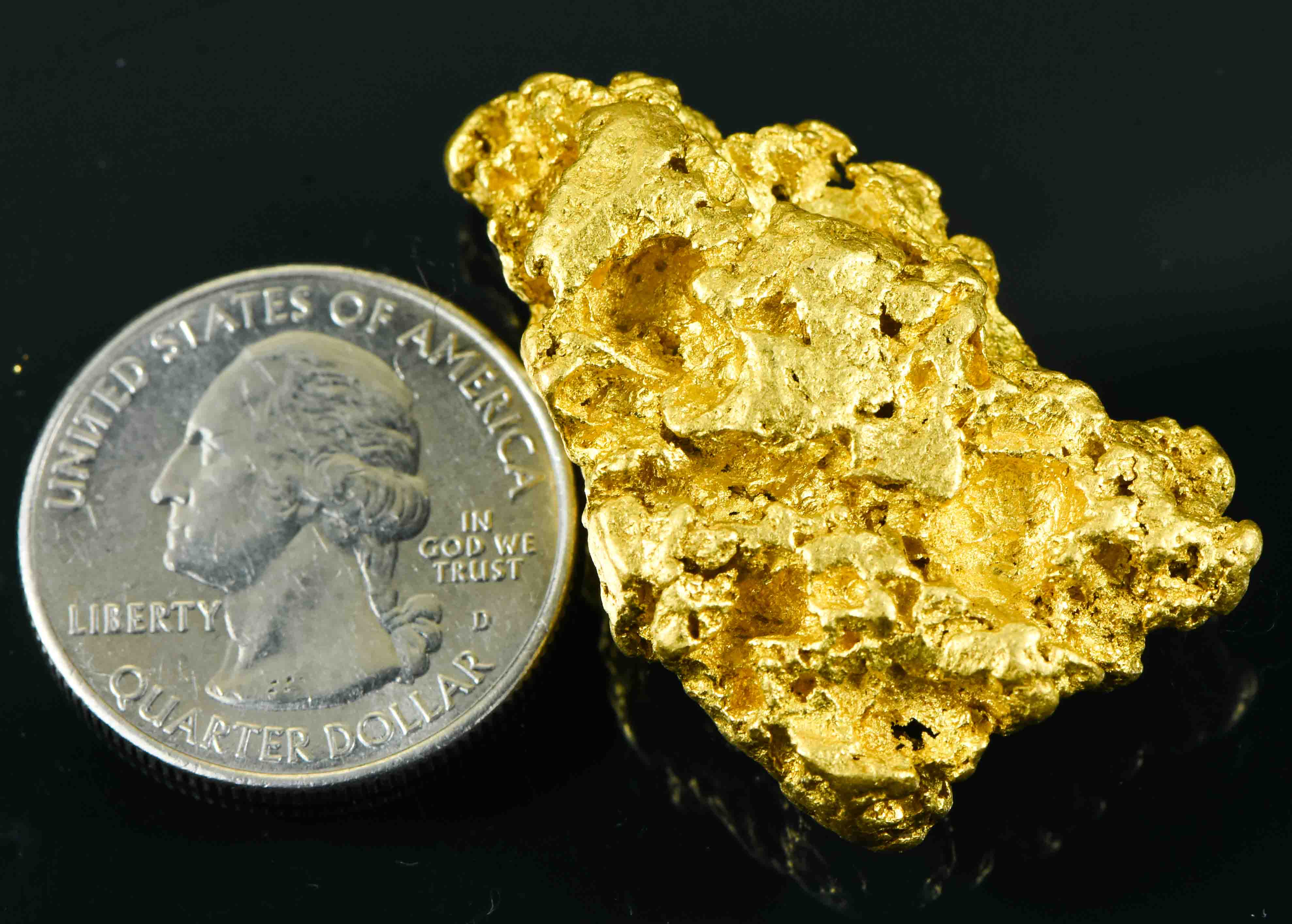 Large Natural Gold Nugget Australian 53.62 Grams 1.72 Troy Ounces Very Rare
