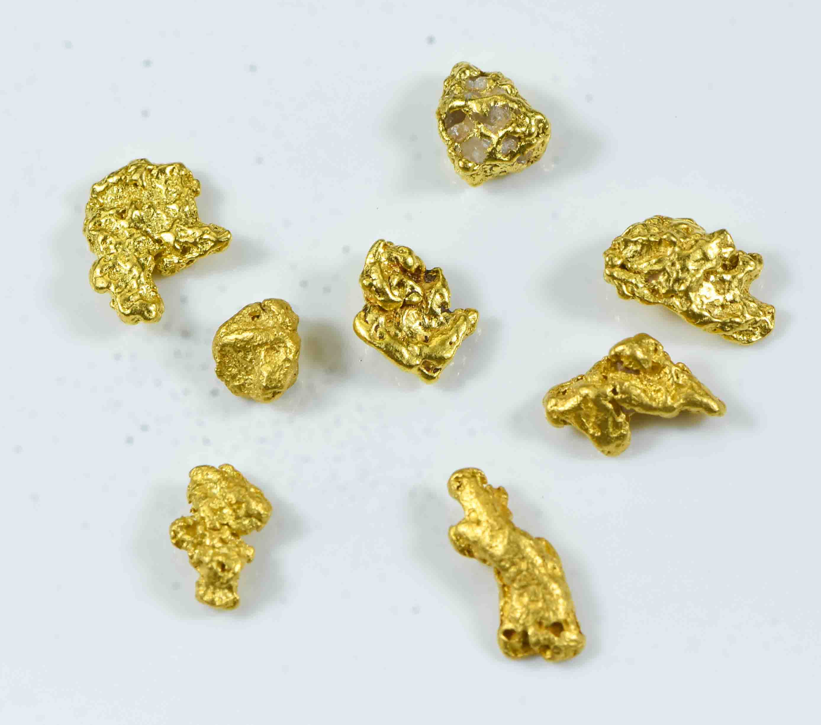 #27 Lot Of 8 Natural Gold Australian Nuggets 5.04 Total Grams