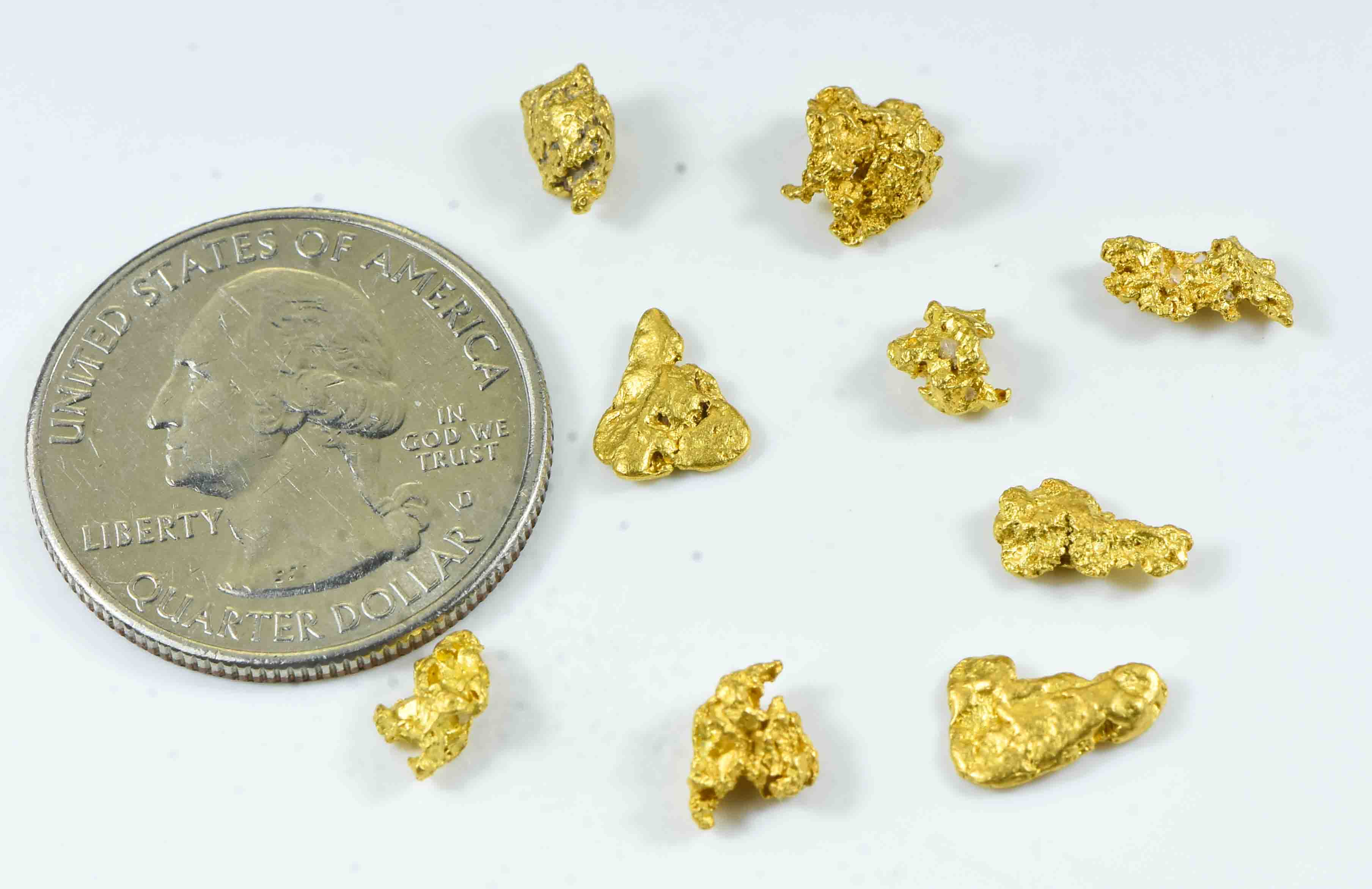 #29 Lot Of 8 Natural Gold Australian Nuggets 5.10 Total Grams