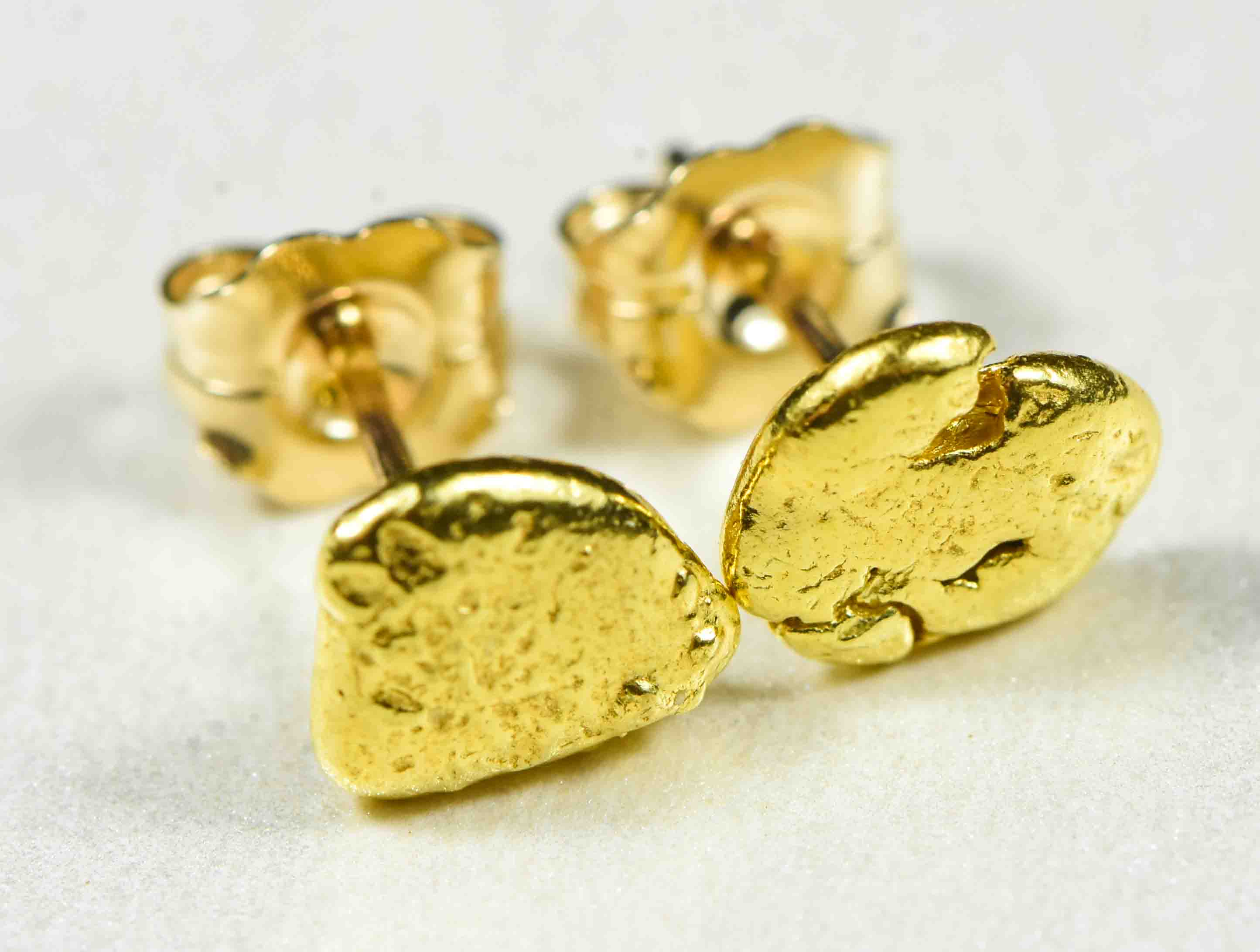 #642 Alaskan-Yukon BC Natural Gold Nugget Earrings 2.12 Grams