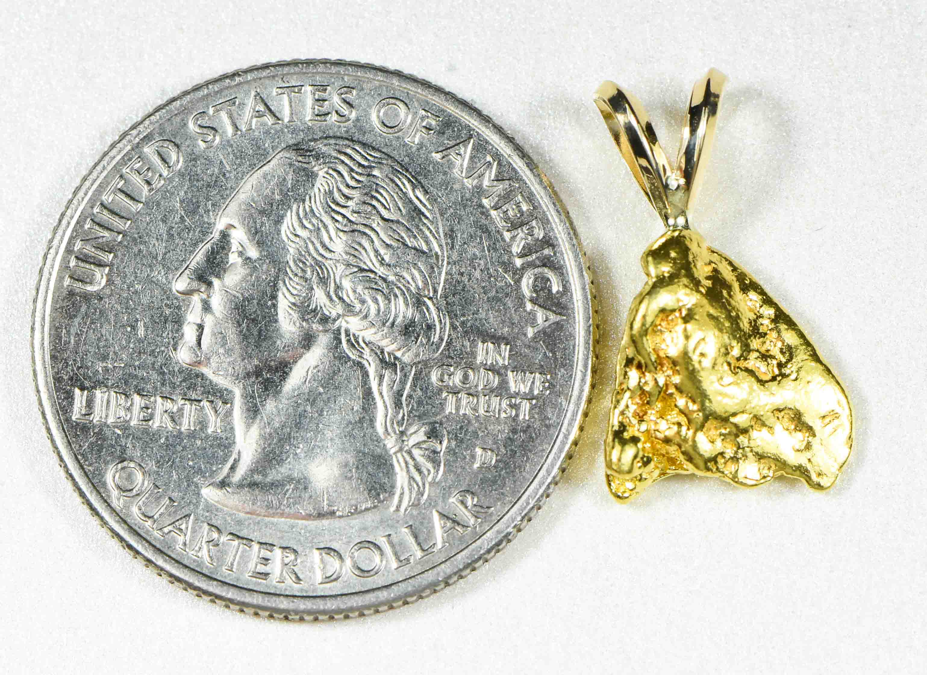 #667 Alaskan-Yukon BC Natural Gold Nugget  Pendant 3.33 Grams Authentic