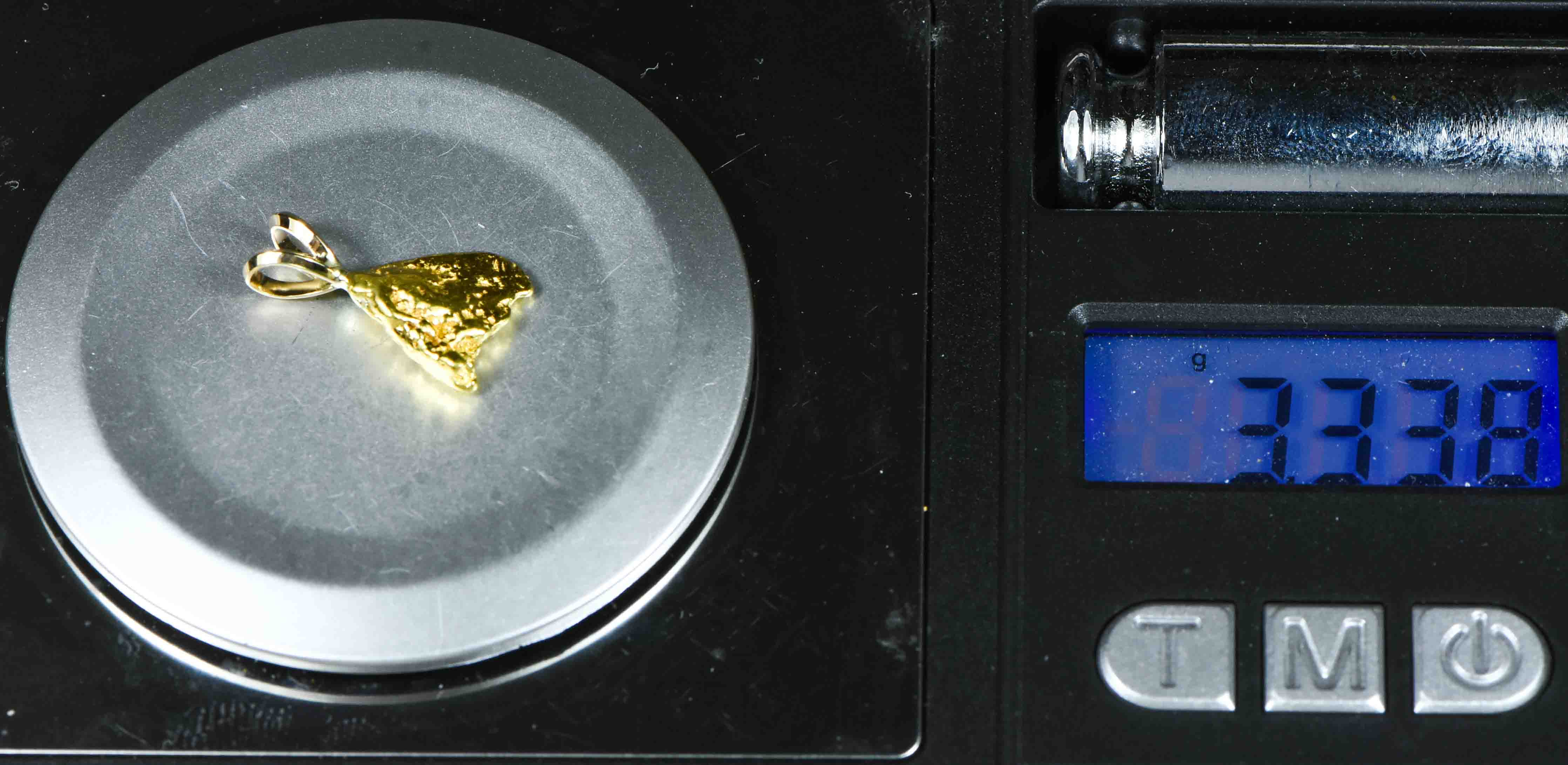 #667 Alaskan-Yukon BC Natural Gold Nugget  Pendant 3.33 Grams Authentic