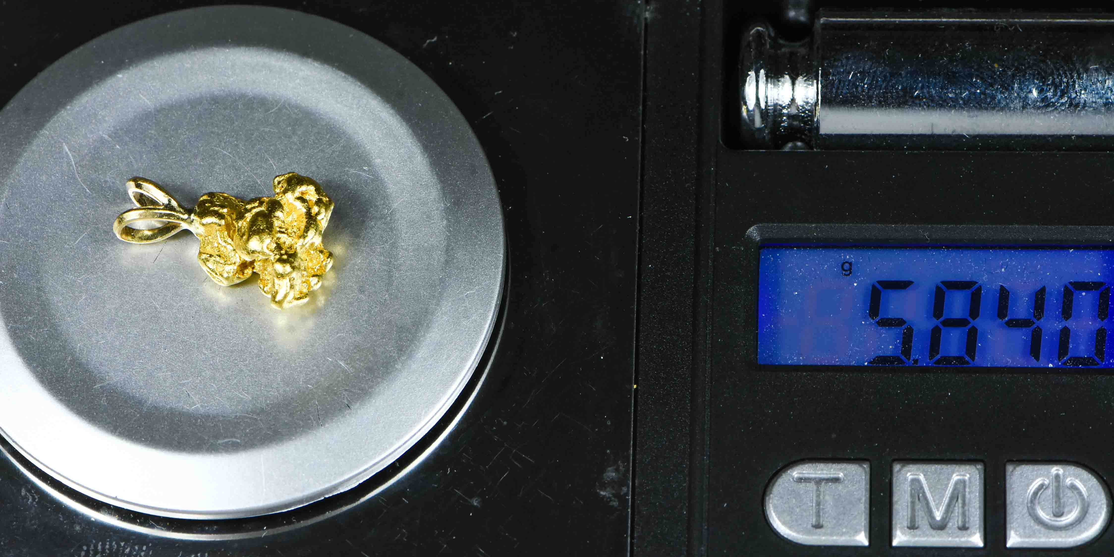 #673 Alaskan-Yukon BC Natural Gold Nugget  Pendant 5.84 Grams Authentic