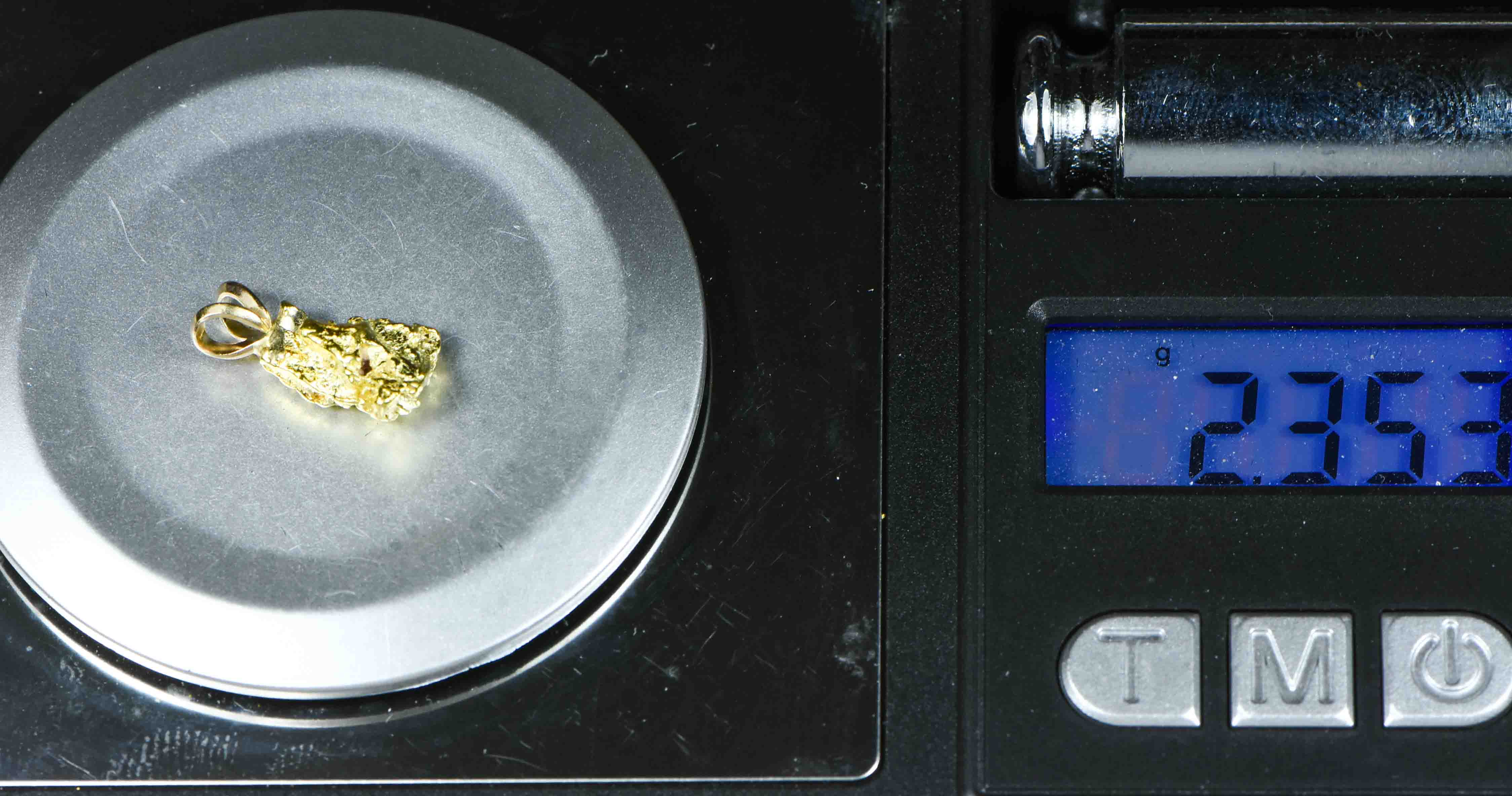 #677 Alaskan-Yukon BC Natural Gold Nugget  Pendant 2.35 Grams Authentic