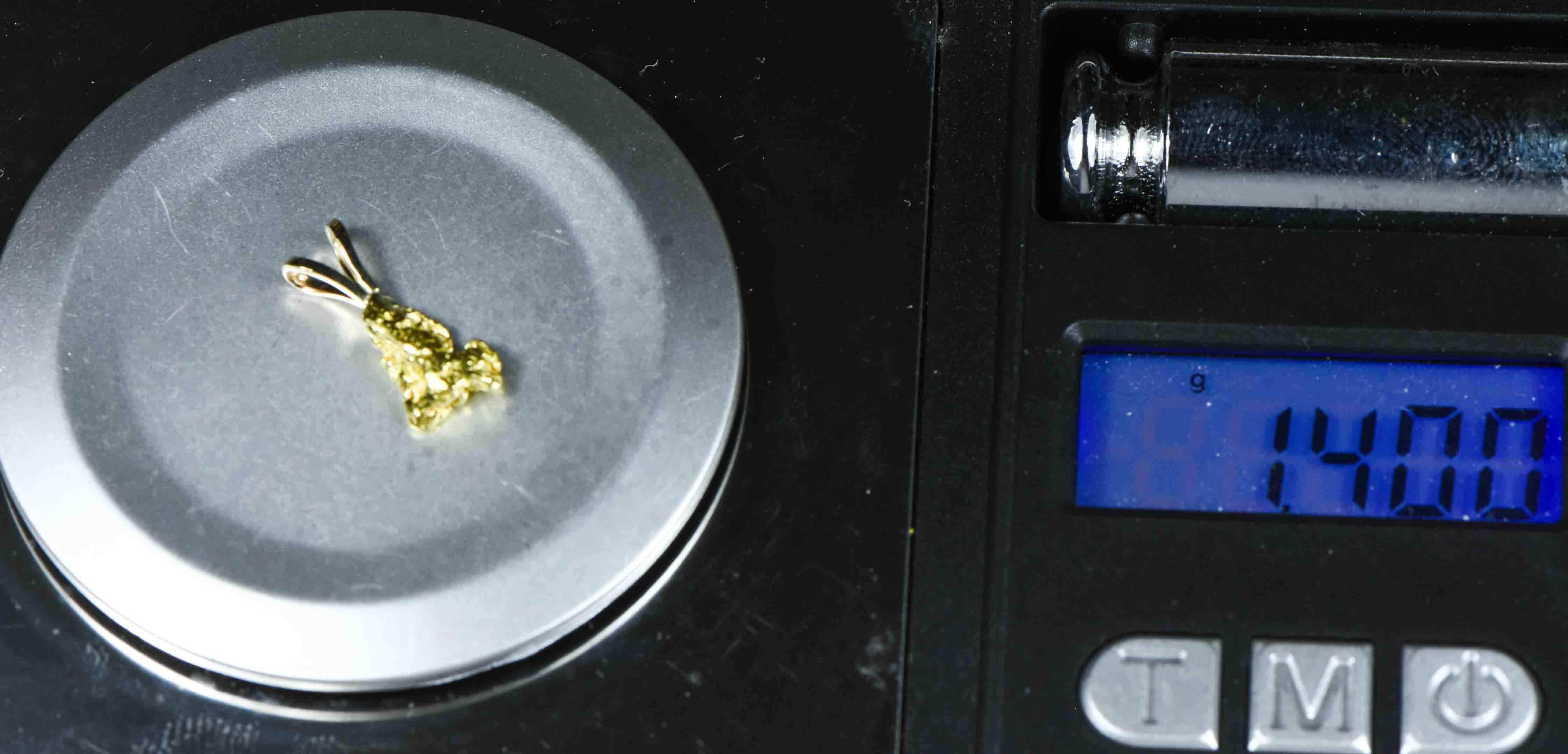 #681 Alaskan-Yukon BC Natural Gold Nugget Pendant 1.40 Grams Authentic