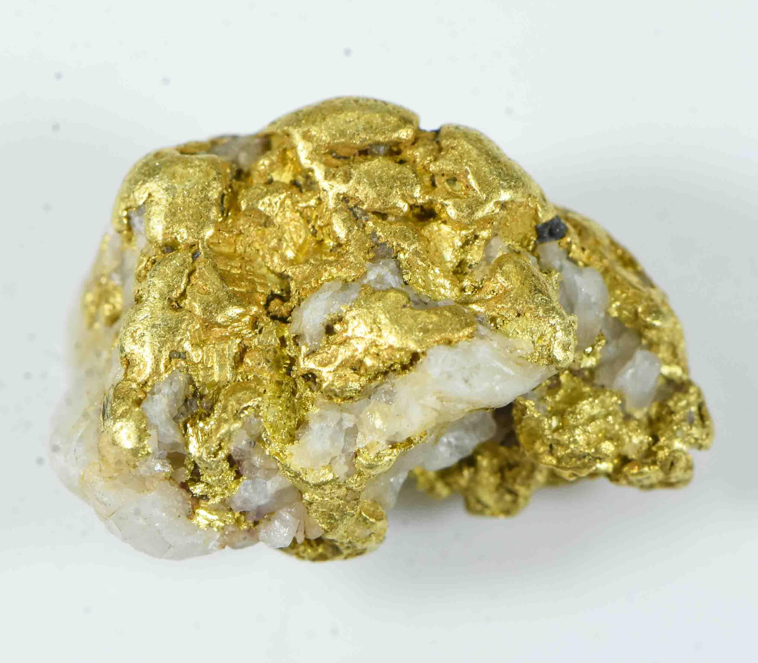 QN-54 "Alaskan BC Gold Nuggets with Quartz" Genuine 4.06 Grams
