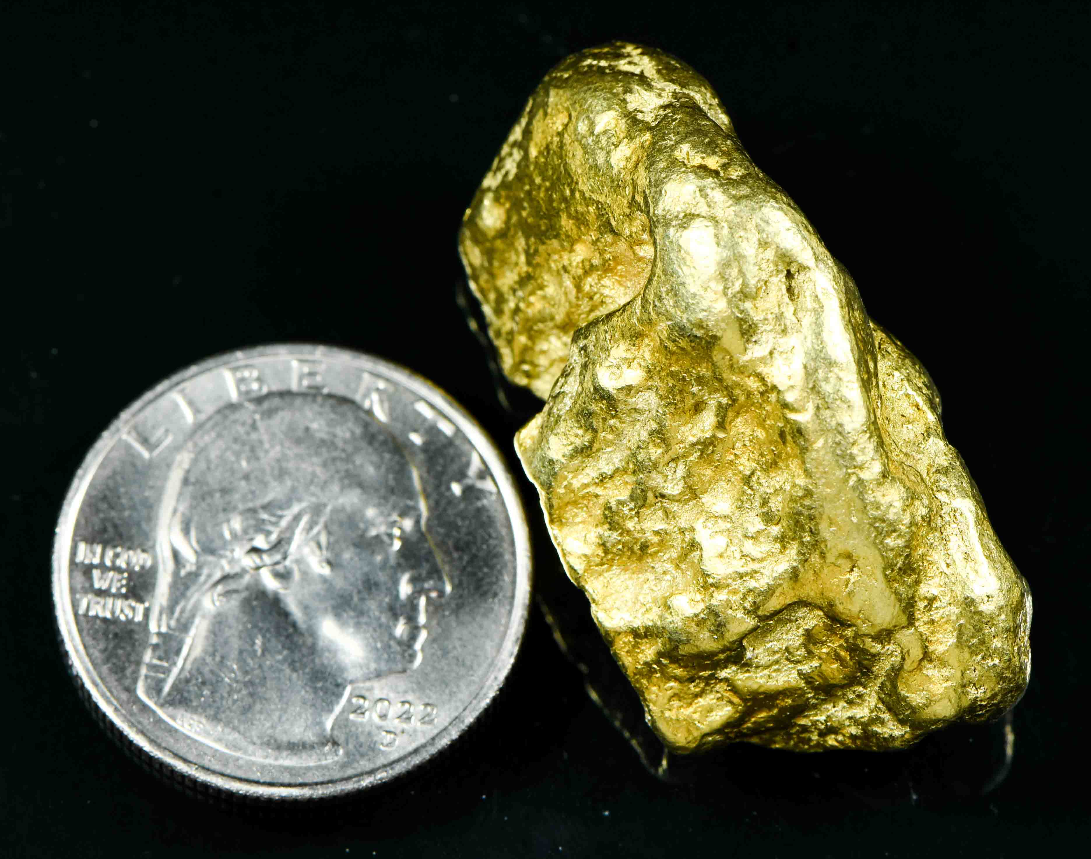 QN-67 "Alaskan BC Gold Nuggets with Quartz" Genuine 2.00 Grams