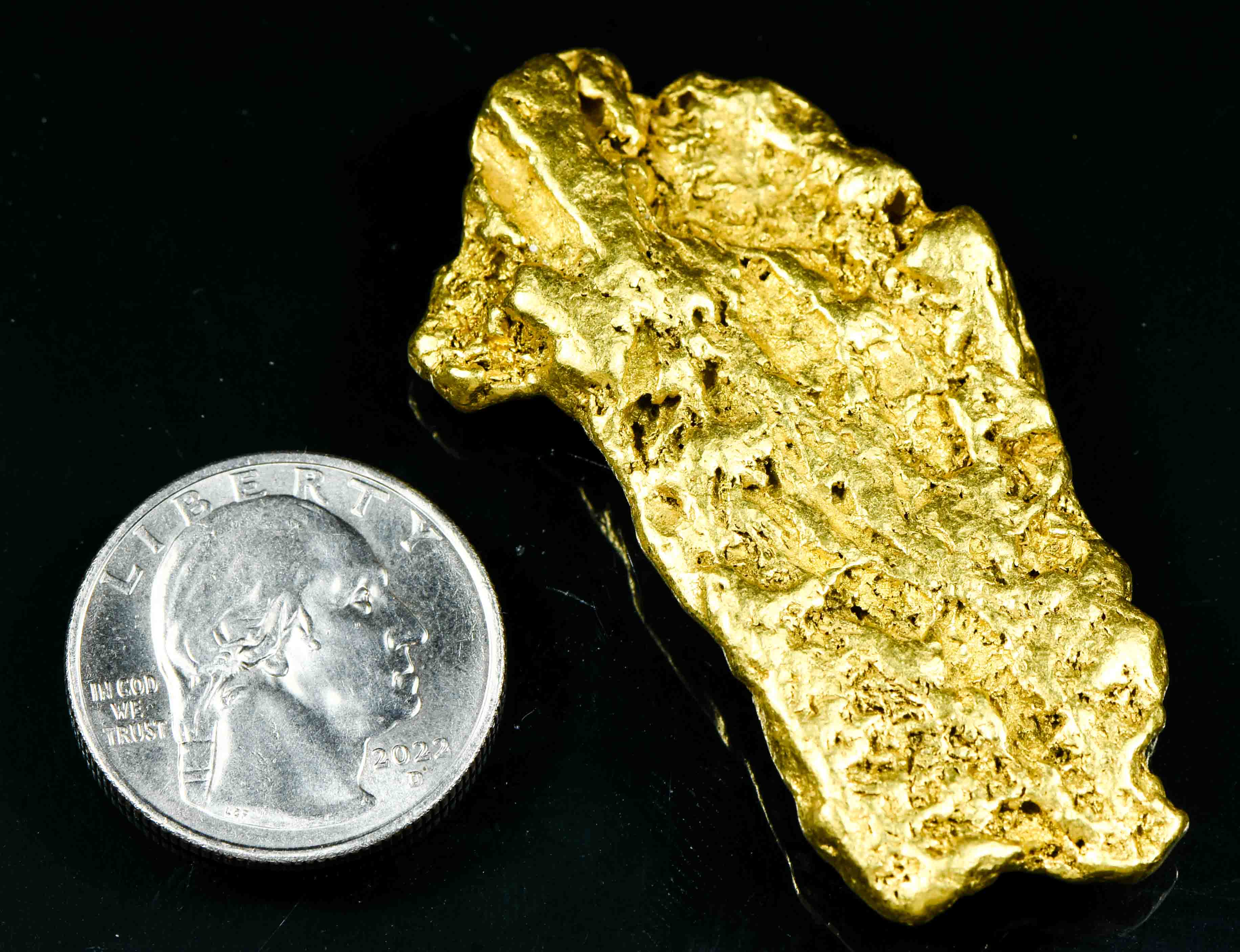 QN-72 "Alaskan BC Gold Nuggets with Quartz" Genuine 1.45 Grams