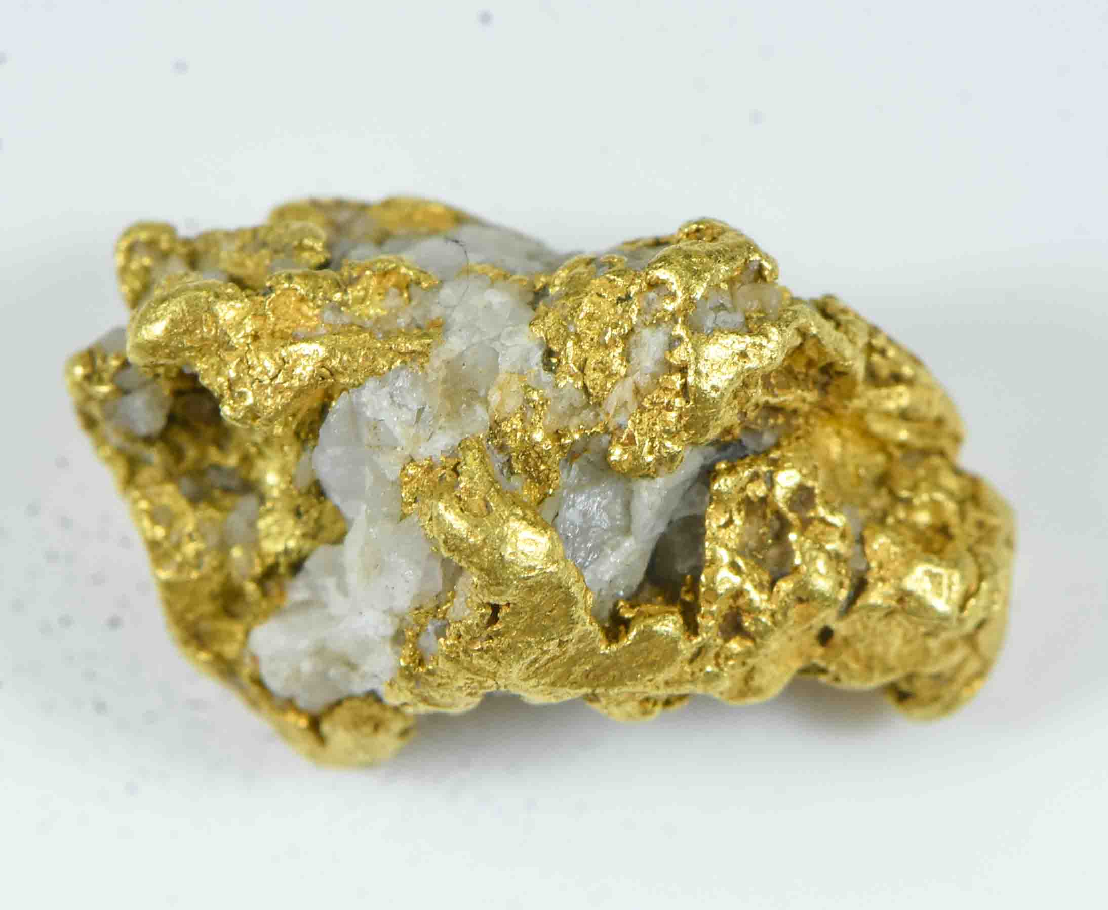 QN-90 "Alaskan BC Gold Nuggets with Quartz" Genuine 3.20 Grams