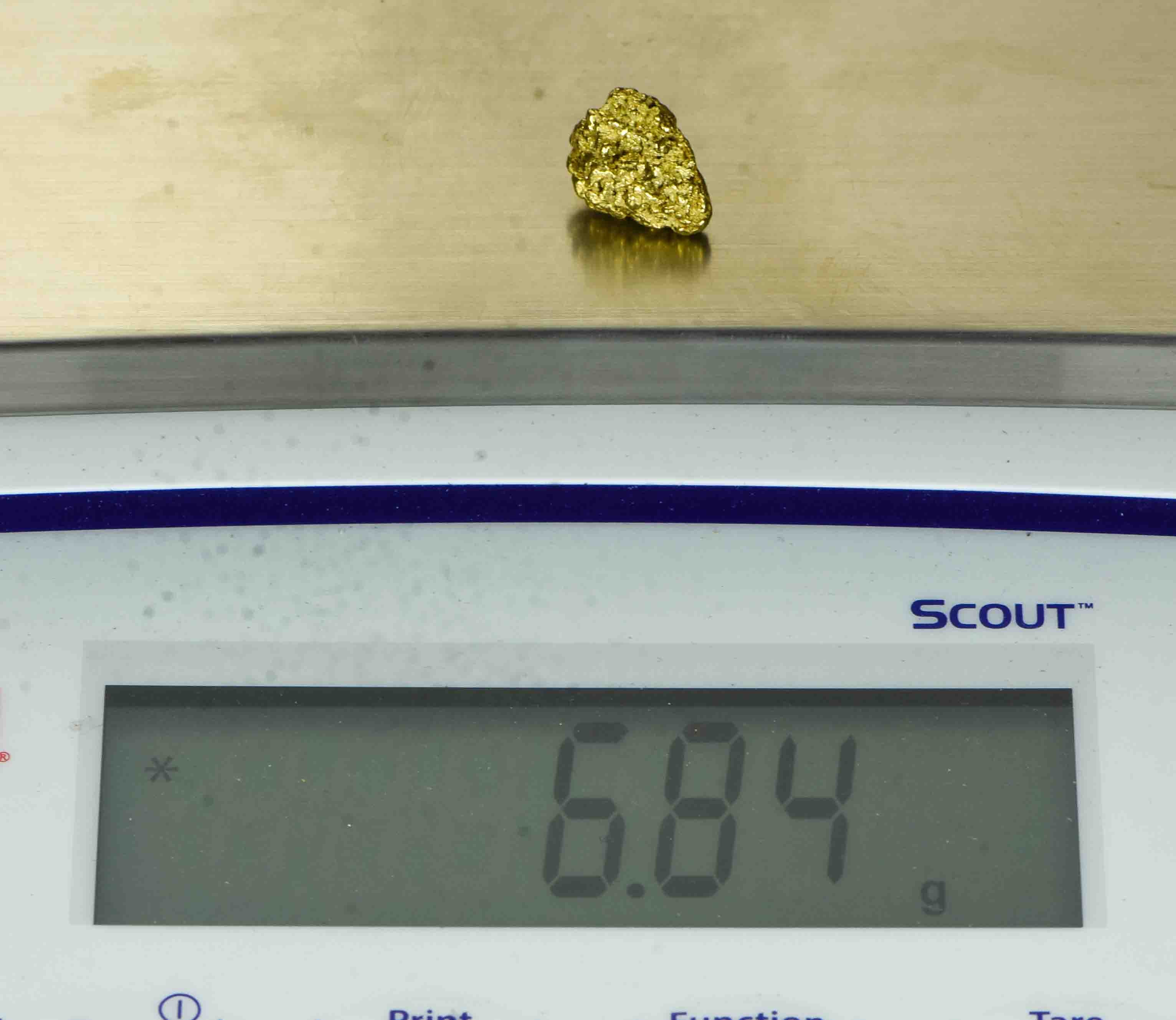 #362 Alaskan BC Natural Gold Nugget 6.84 Grams Genuine