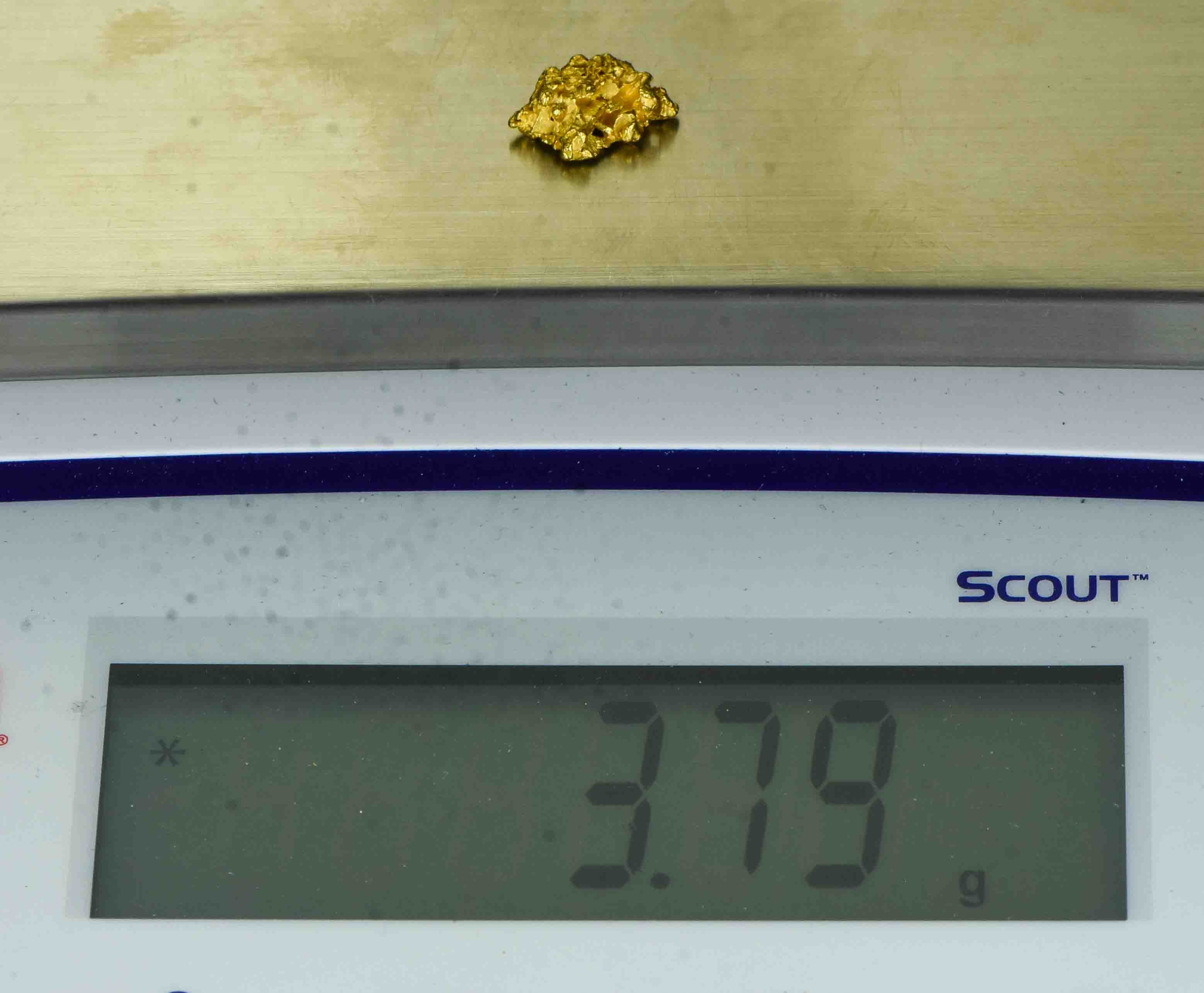 #1063 Natural Gold Nugget Australian 3.79 Grams Genuine