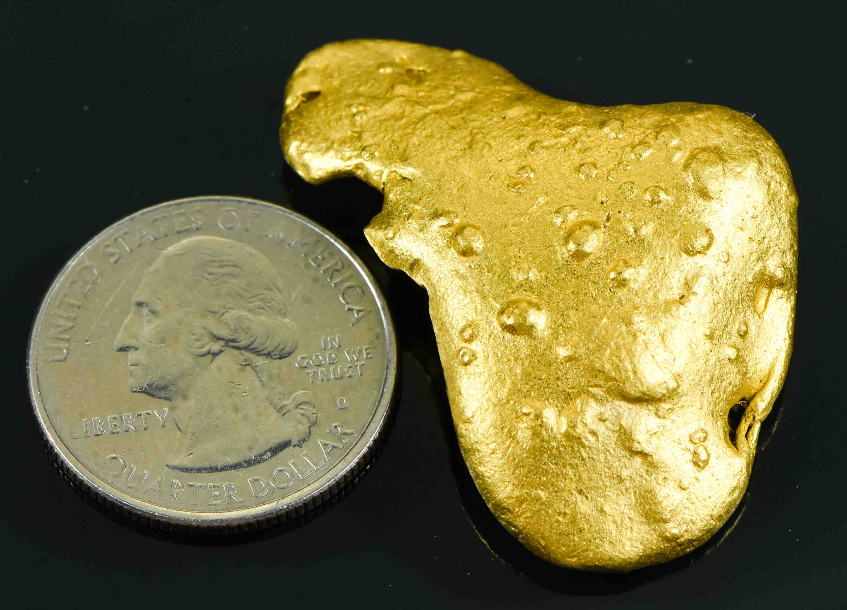 Large Natural Gold Nugget Australian 57.72 Grams 1.85 Troy Ounces Very Rare