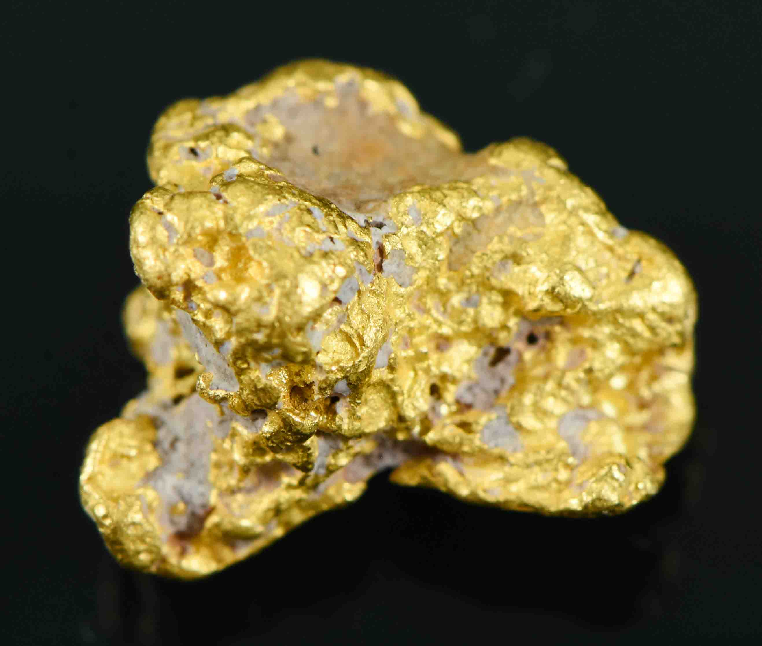 #31 Australian Natural Gold Nugget With Quartz Weighs 3.94 Grams.