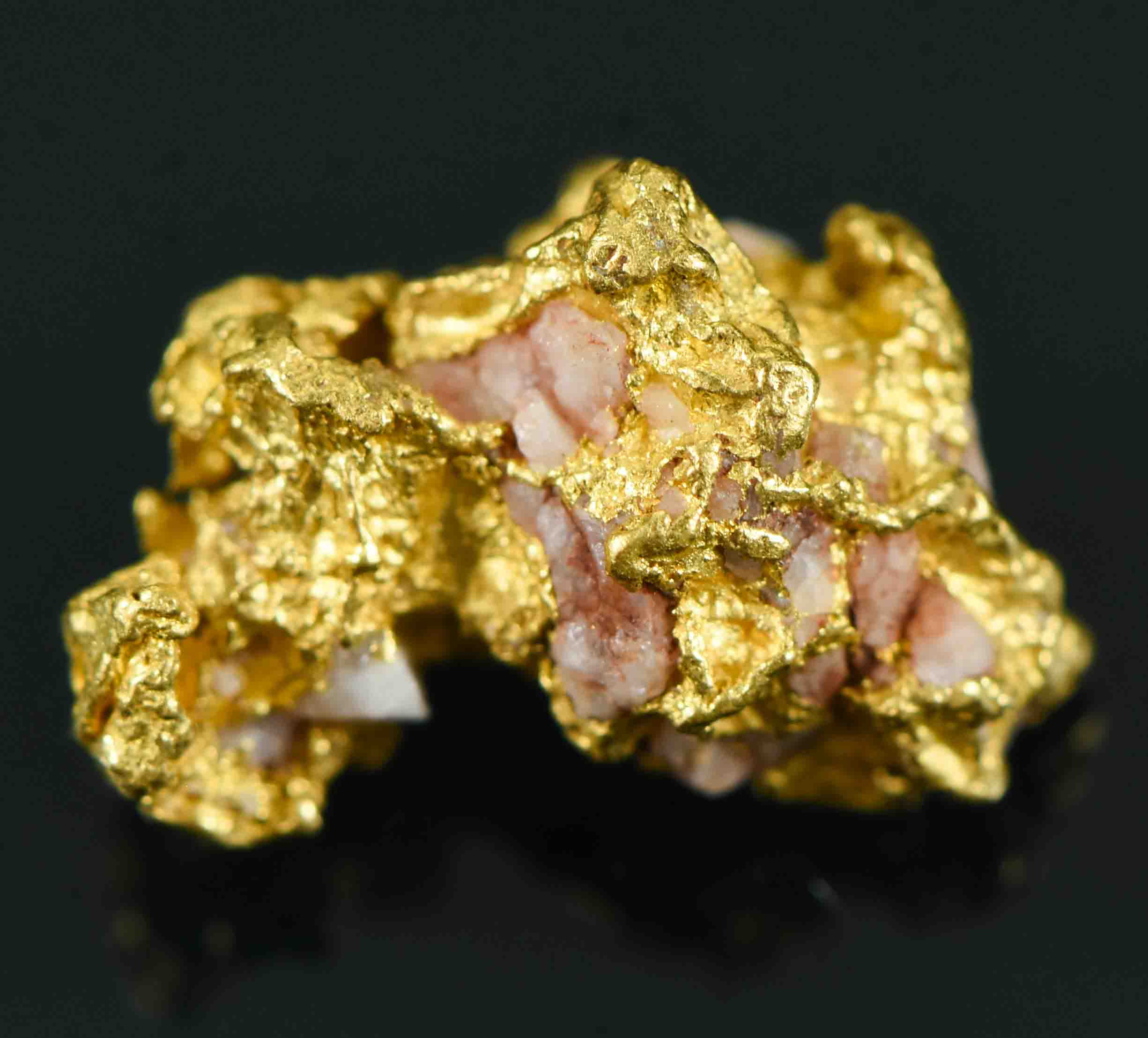 #34 Australian Natural Gold Nugget With Quartz Weighs 1.42 Grams.