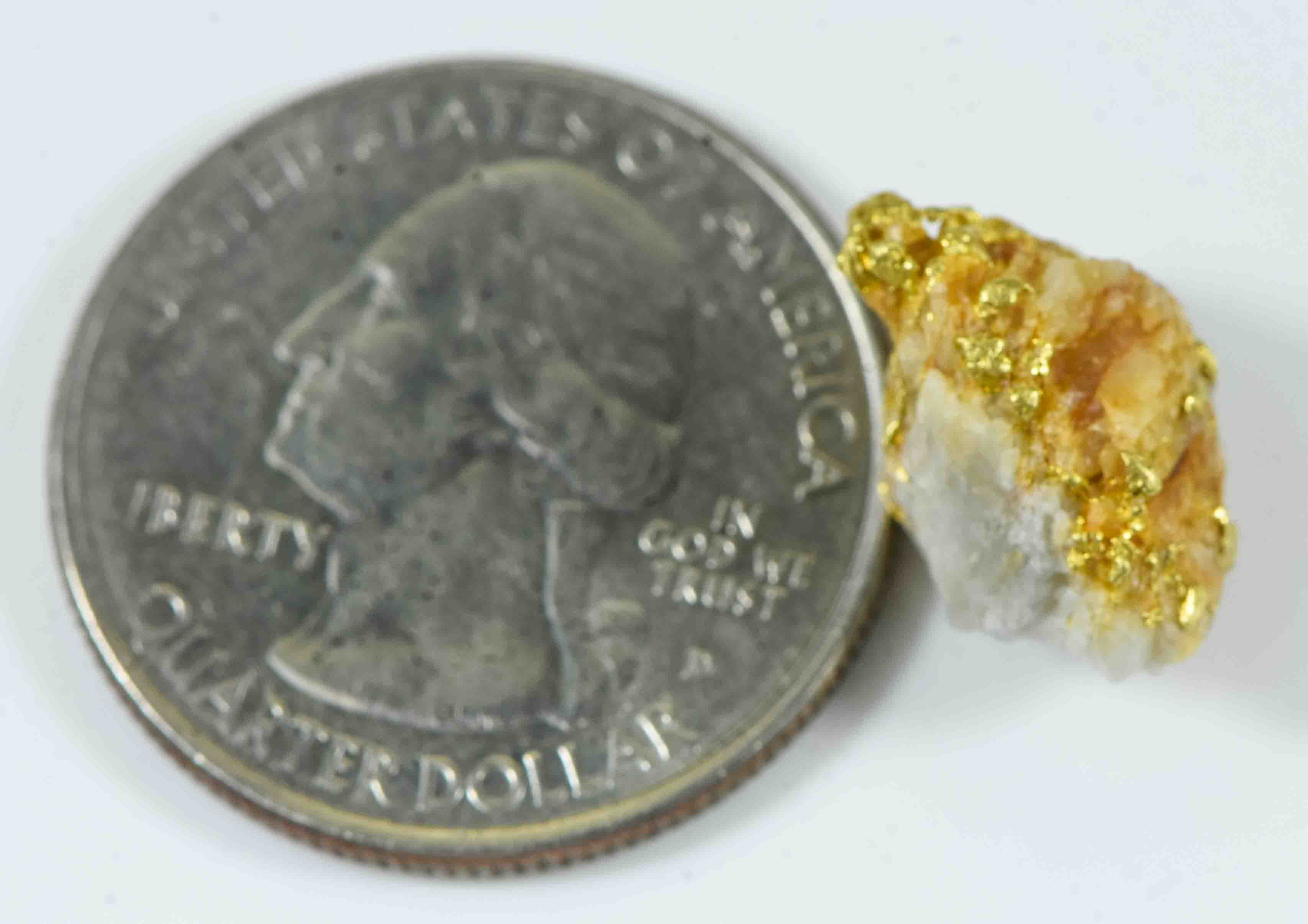 QN-43 "Alaskan BC Gold Nuggets with Quartz" Genuine 3.47 Grams