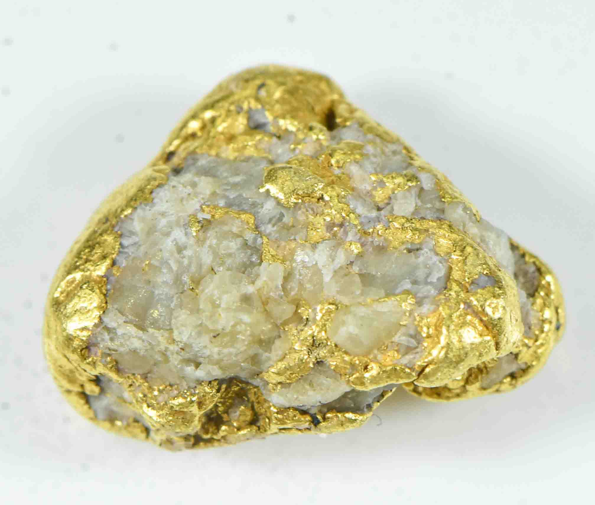 QN-105 "Alaskan BC Gold Nuggets with Quartz" Genuine 4.93 Grams