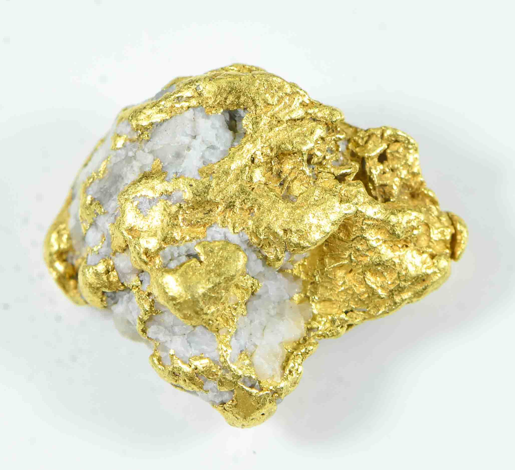 QN-109 "Alaskan BC Gold Nuggets with Quartz" Genuine 3.56 Grams