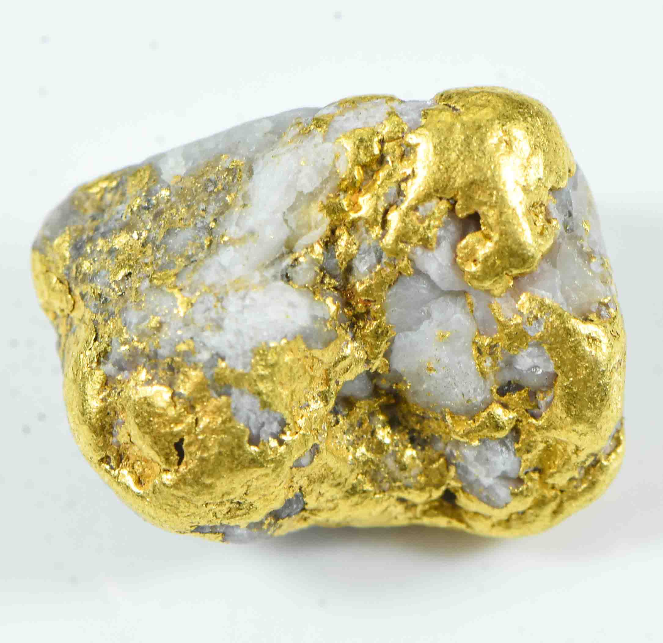 QN-124 "Alaskan BC Gold Nuggets with Quartz" Genuine 4.14 Grams