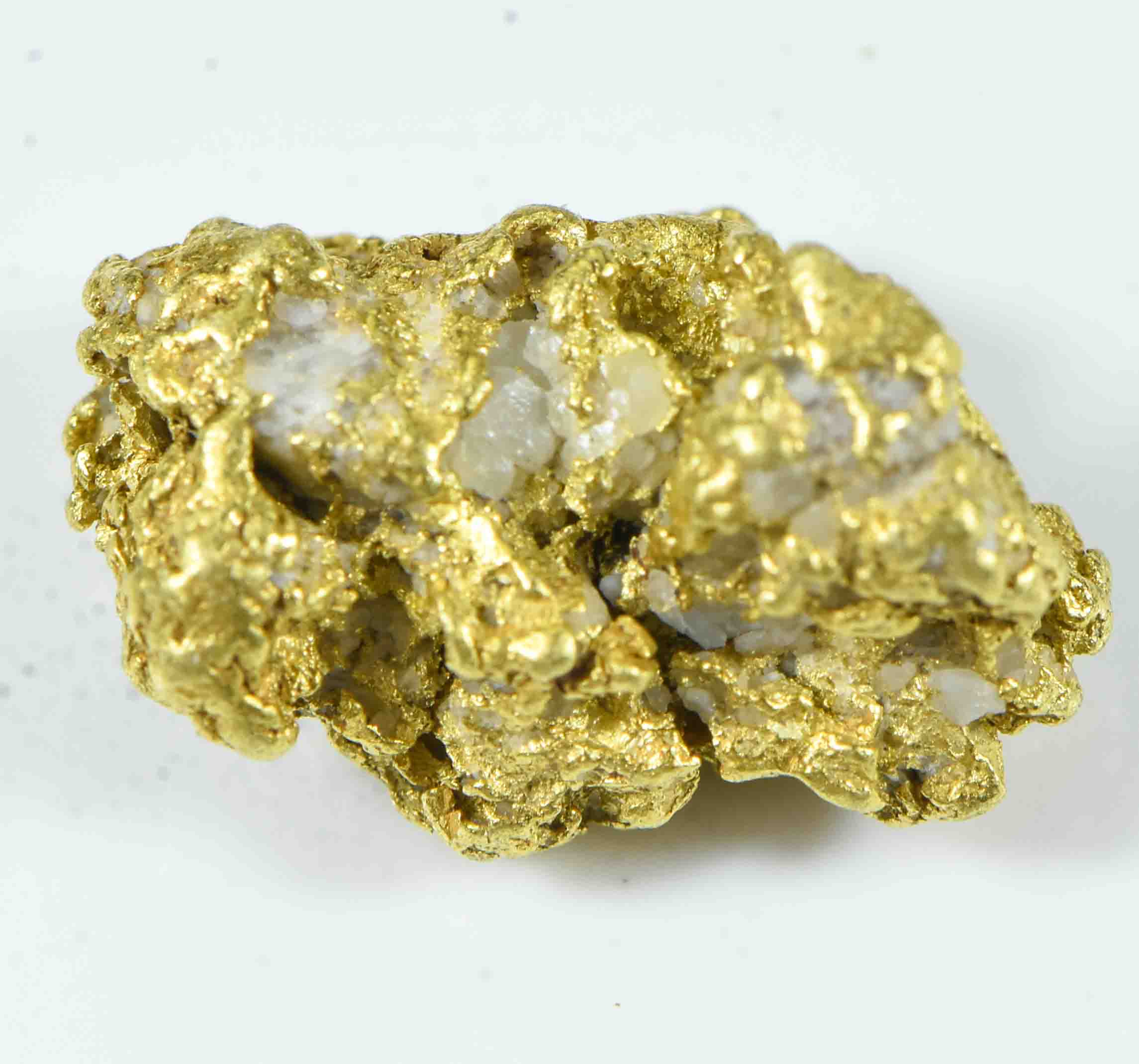 QN-126 "Alaskan BC Gold Nuggets with Quartz" Genuine 4.45 Grams