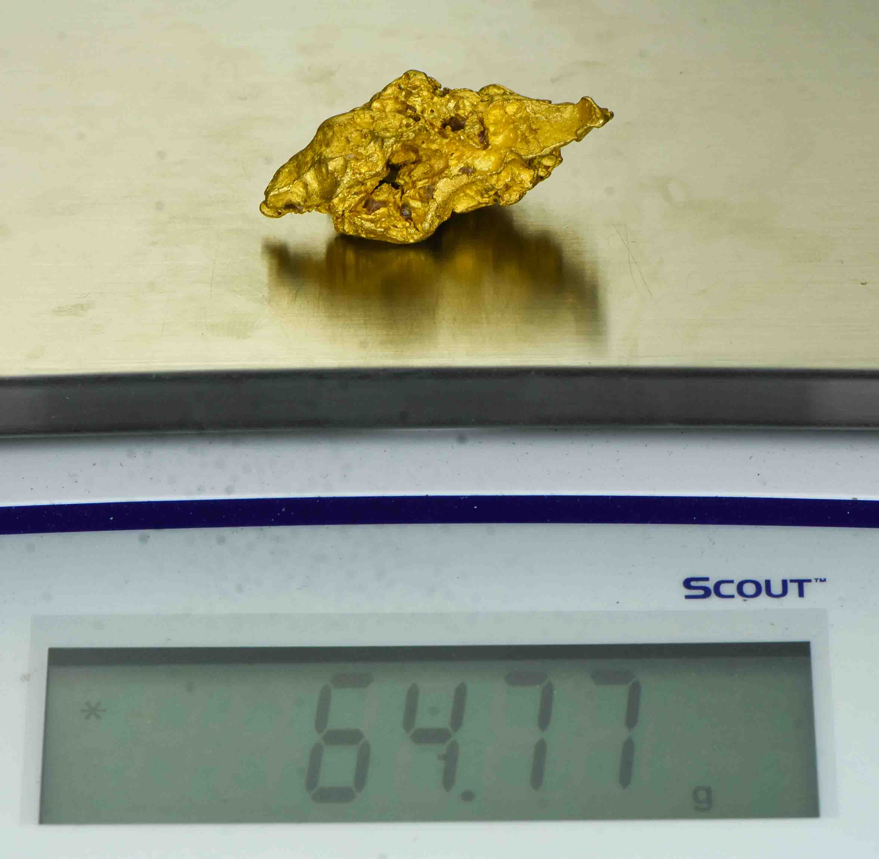 Large Natural Gold Nugget Australian 64.77 Grams 2.08 Troy Ounces Very Rare