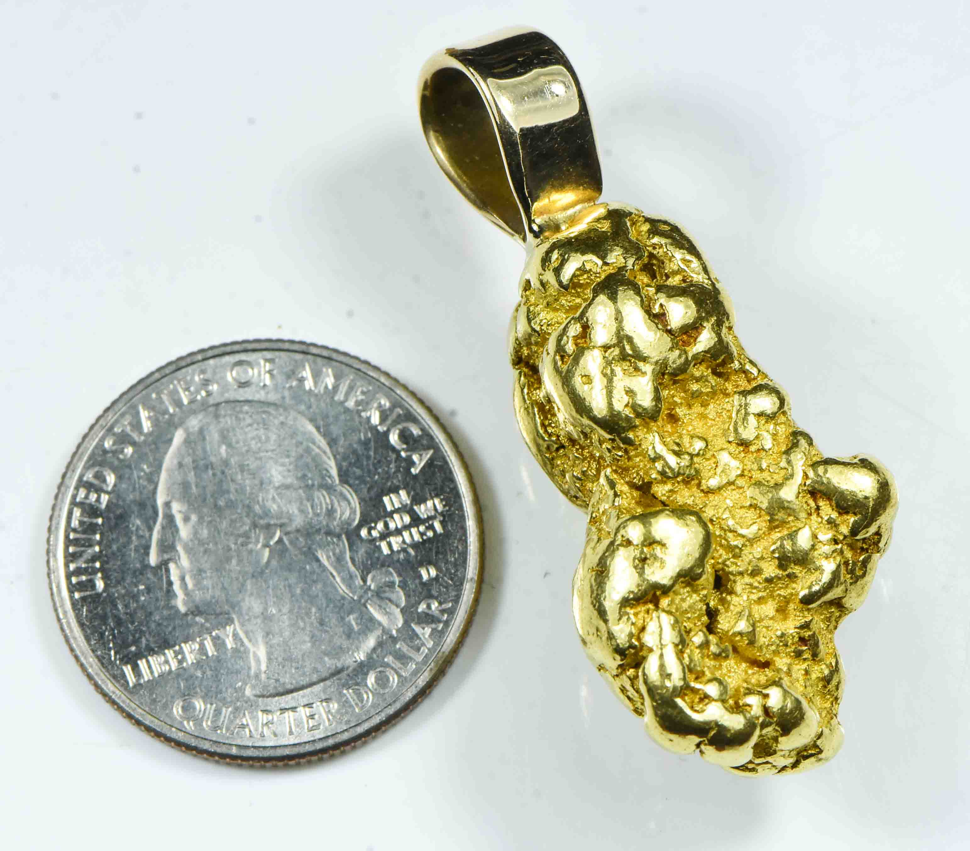#559 Alaskan-Yukon BC Natural Gold Nugget  Pendant 58.45 Grams Authentic