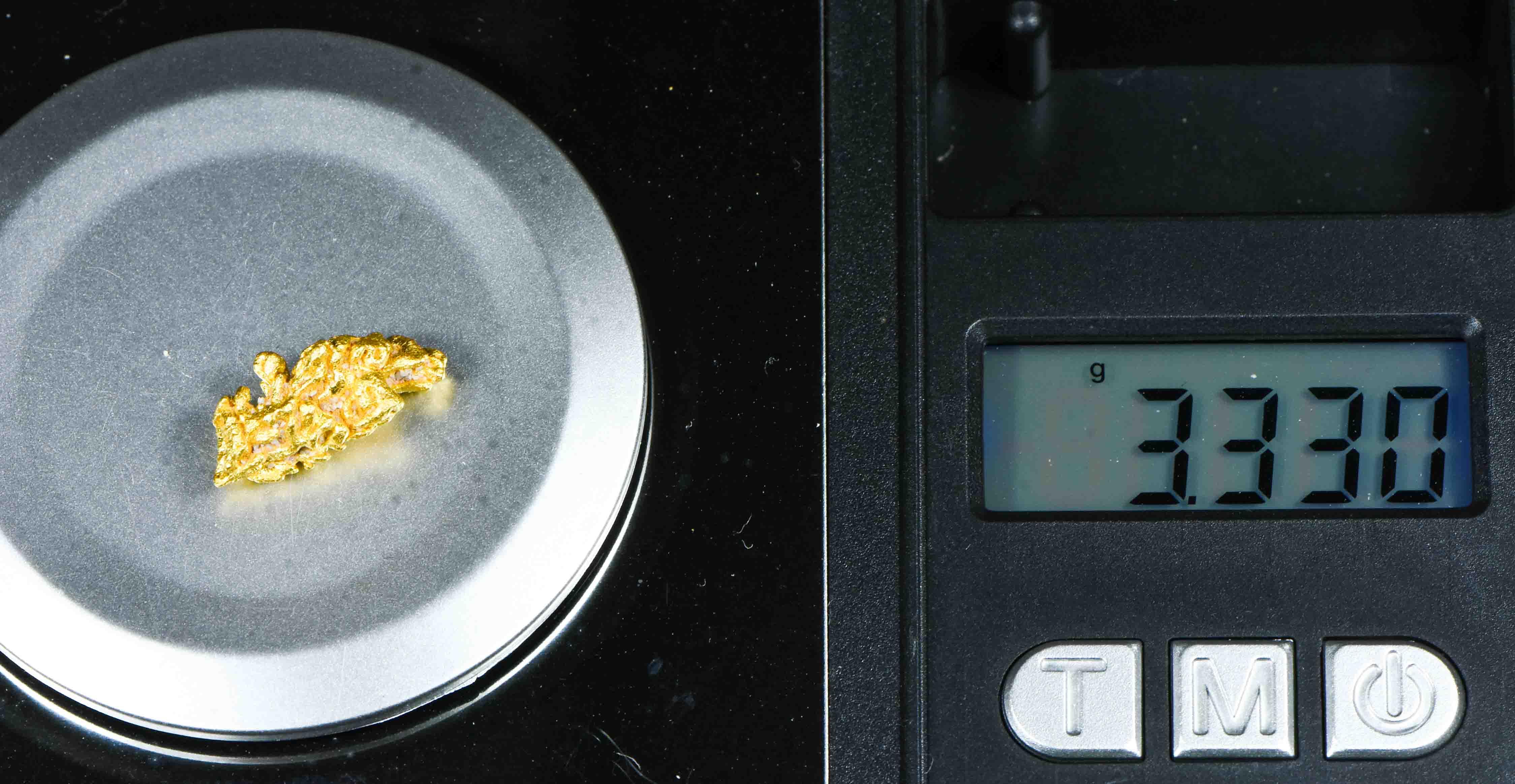 #16 Brazil Crystalline Natural Gold Nugget 3.33 Grams