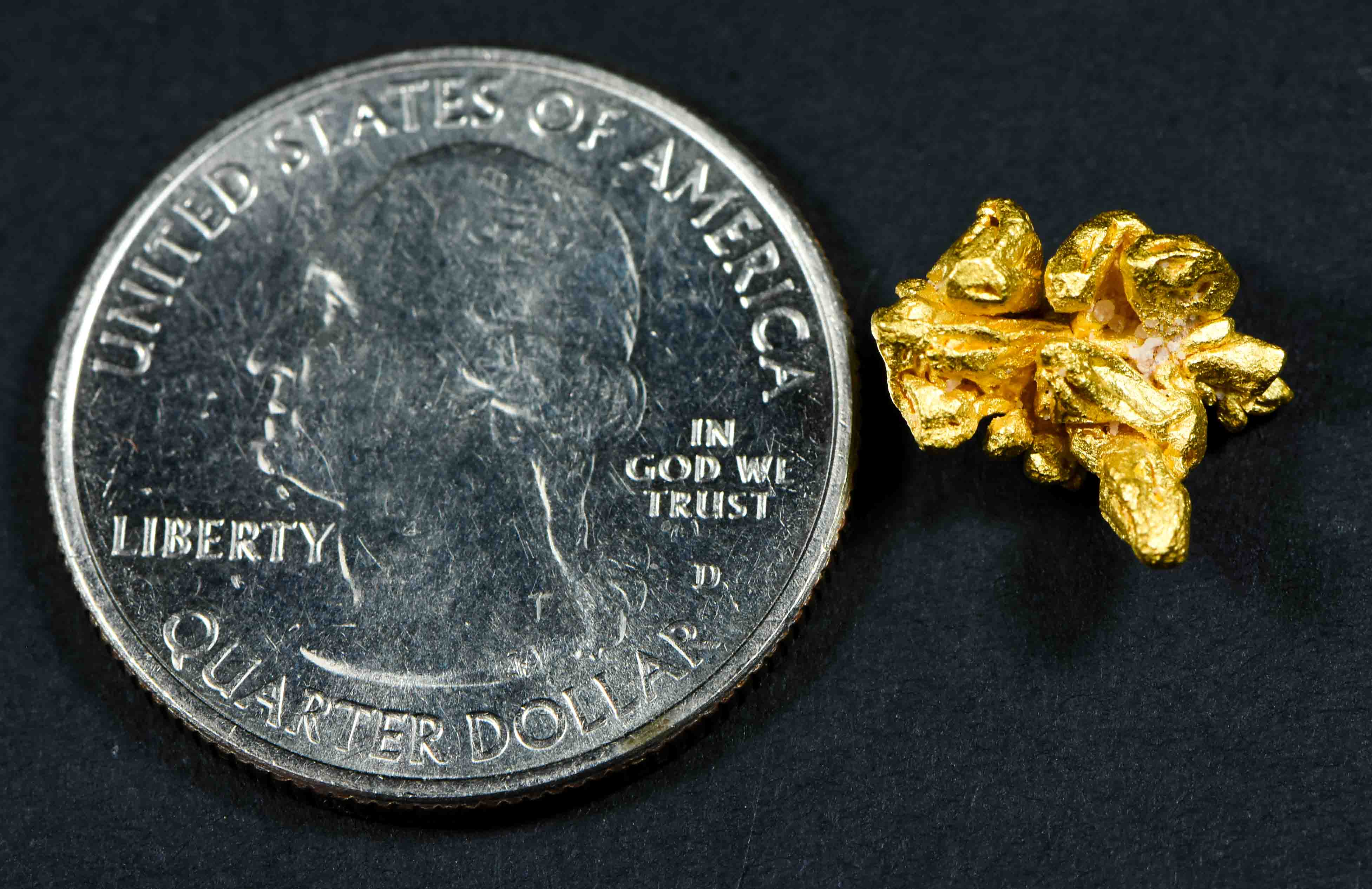 #25 Brazil Crystalline Natural Gold Nugget 3.21 Grams
