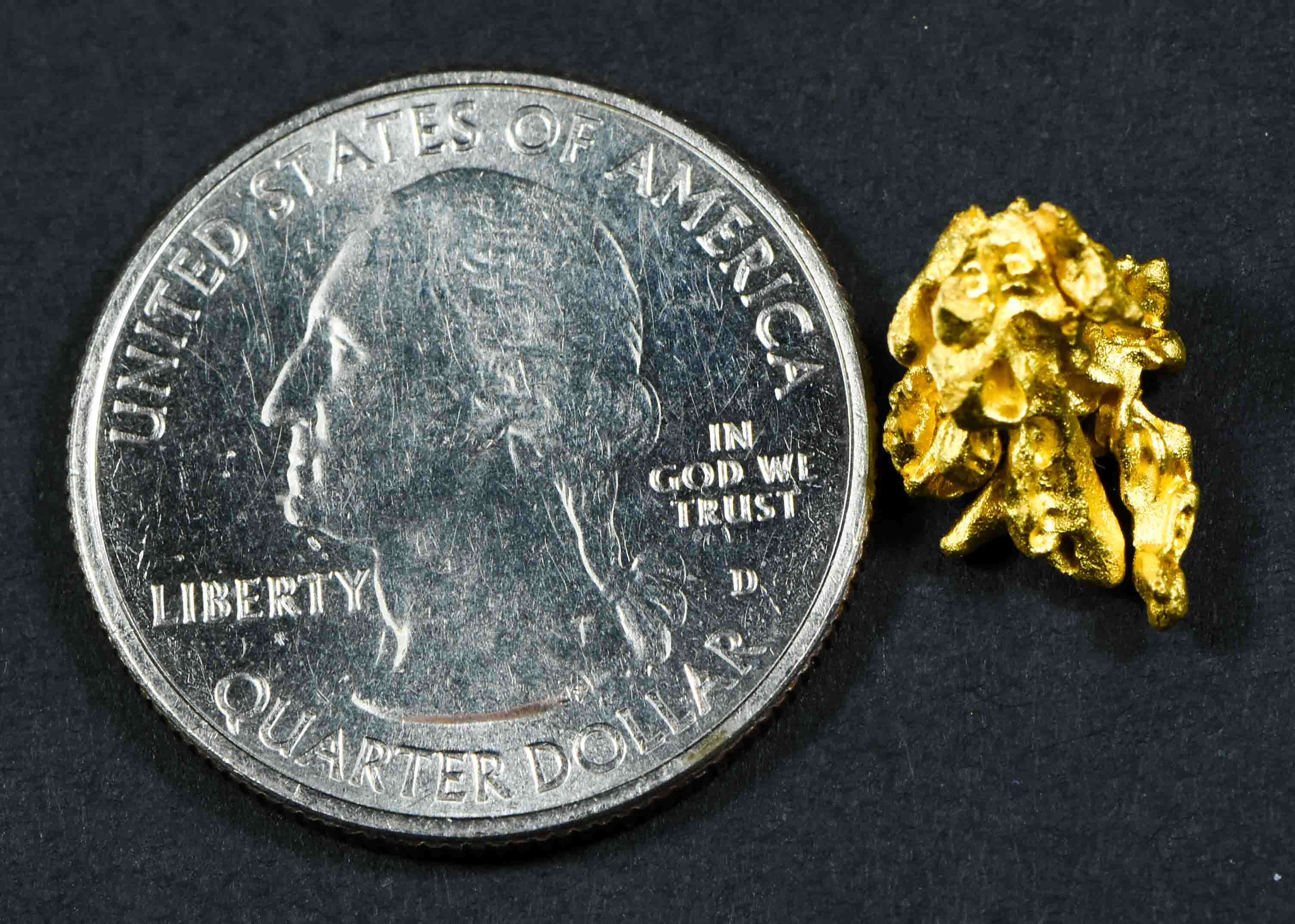 #34 Brazil Crystalline Natural Gold Nugget 2.28 Grams