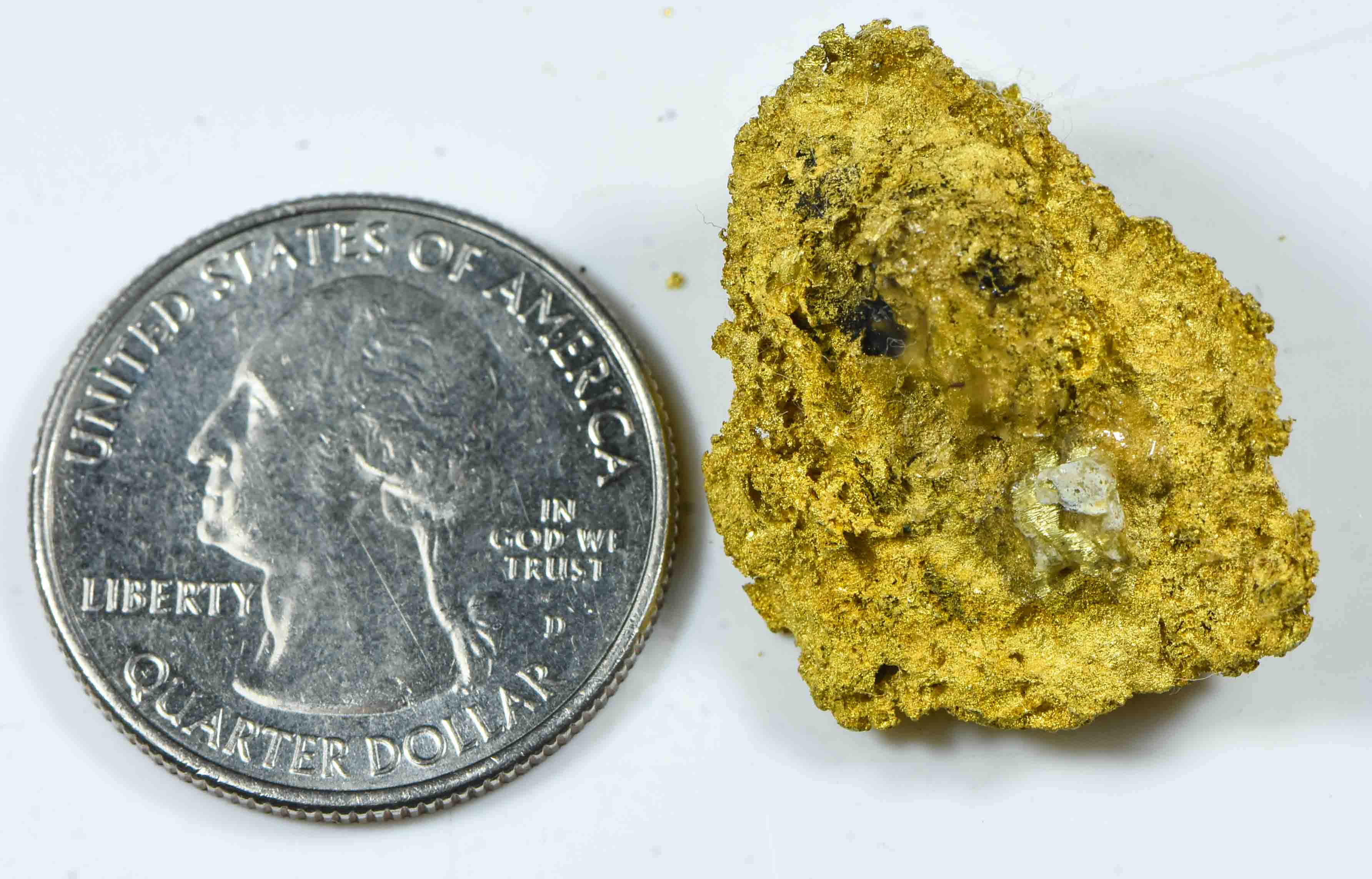 #OM-38 Crystalline Gold Nugget Specimen 6.49 Grams Oriental Mine Sierra County California Rare