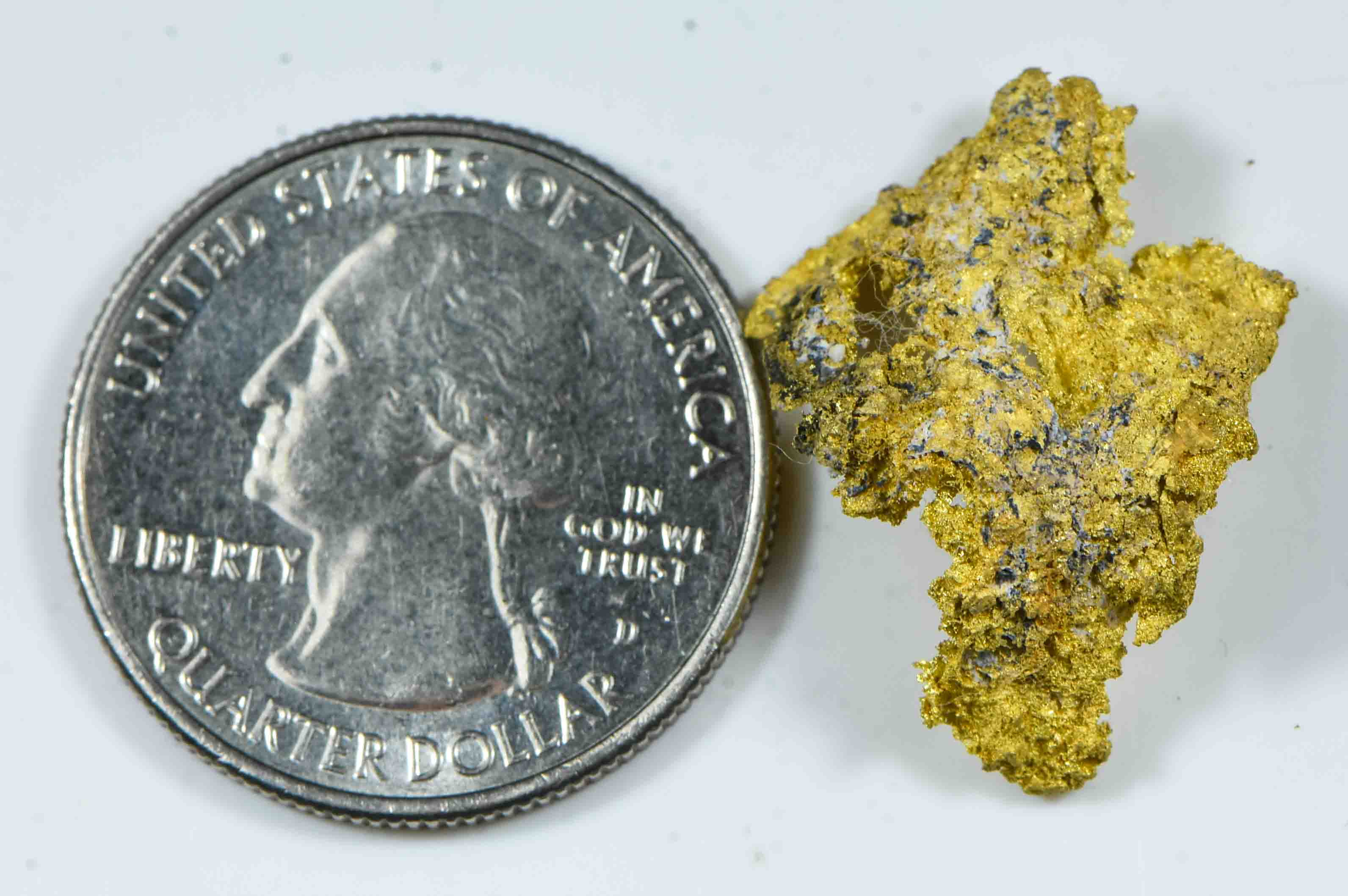 #OM-39 Crystalline Gold Nugget Specimen 1.99 Grams Oriental Mine Sierra County California Rare