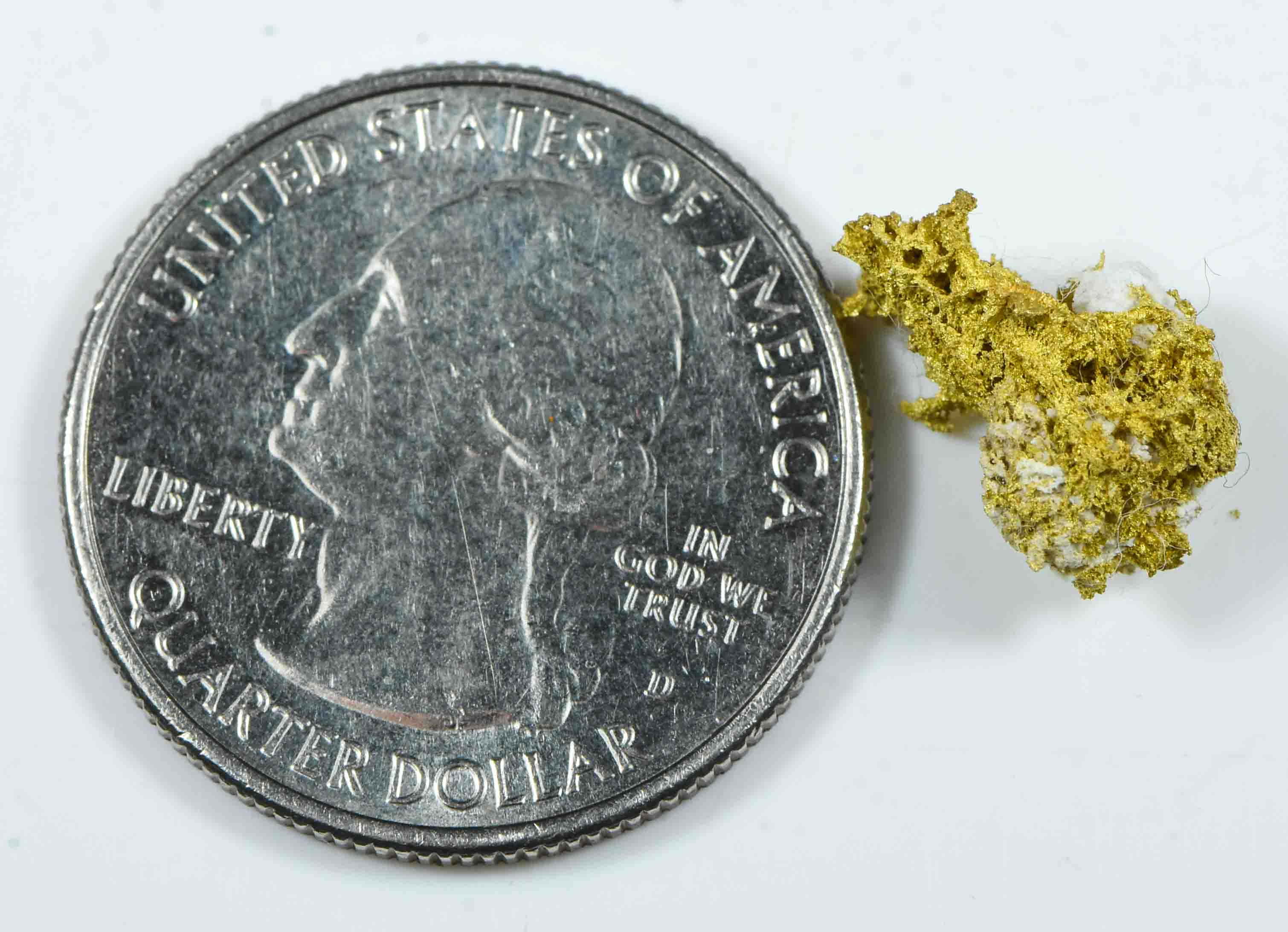 #OM-44 Crystalline Gold Nugget Specimen .91 Grams Oriental Mine Sierra County California Rare