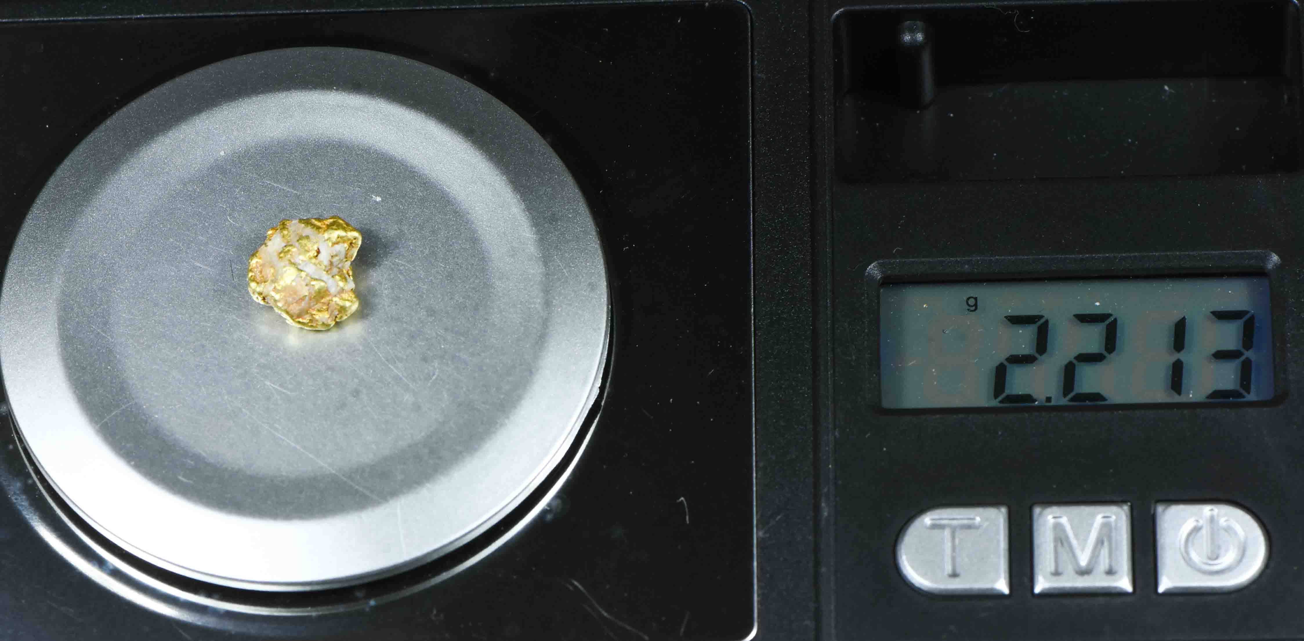QN-30 "Alaskan BC Gold Nuggets with Quartz" Genuine 2.21 Grams