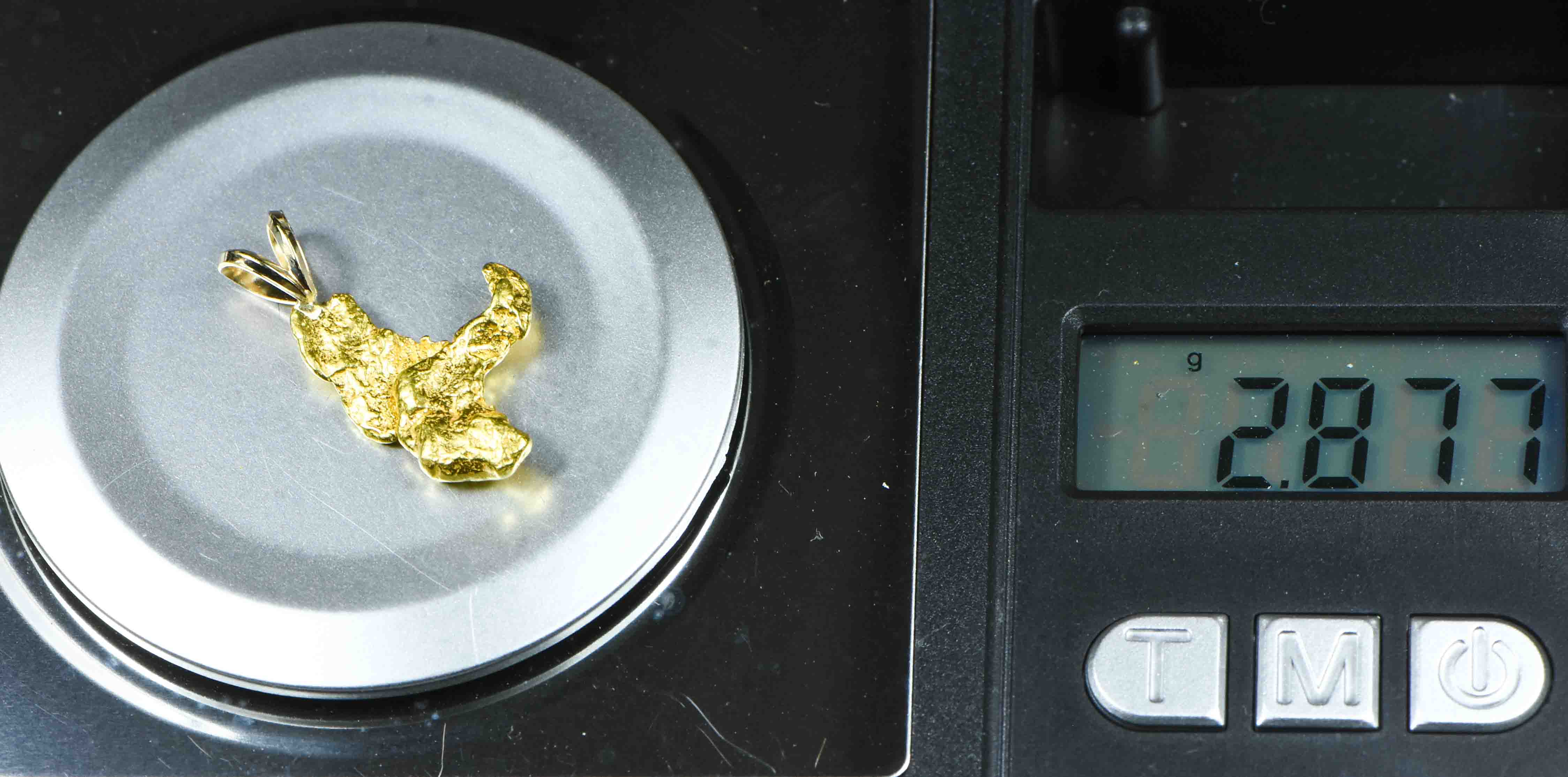 #565 Alaskan-Yukon BC Natural Gold Nugget  Pendant 2.87 Grams Authentic