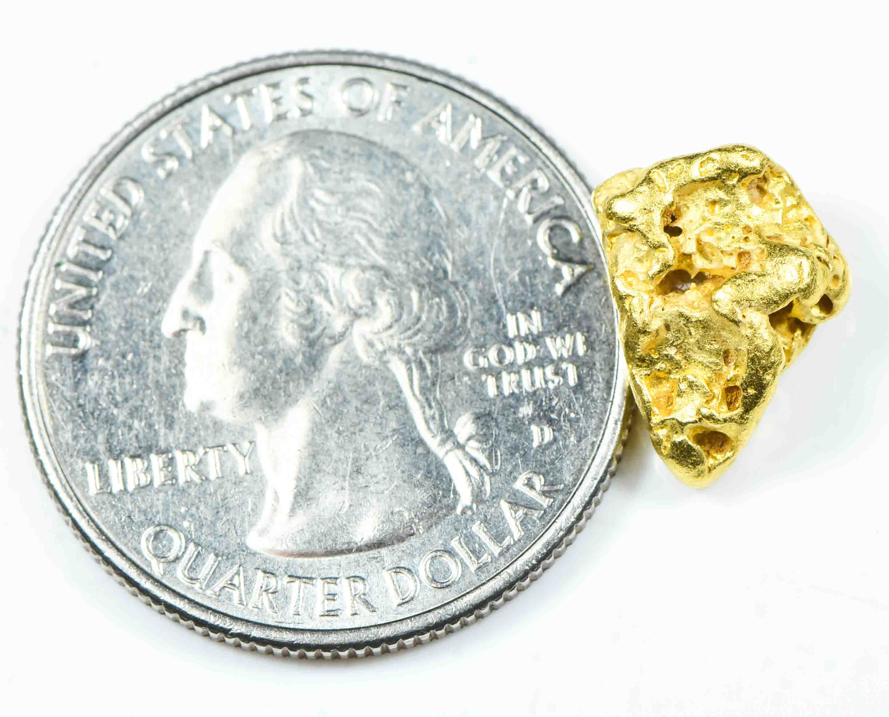 QN-28 "Alaskan BC Gold Nuggets with Quartz" Genuine 2.78 Grams