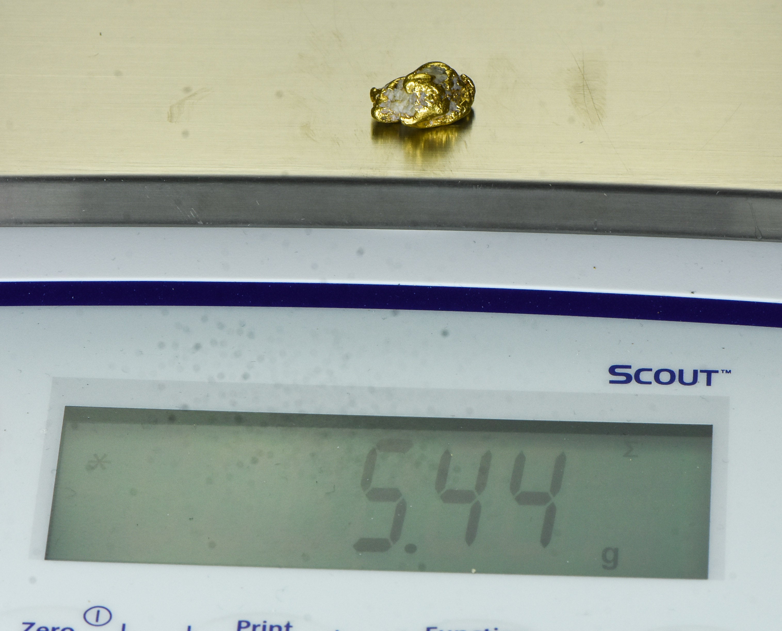QN-46 "Alaskan BC Gold Nuggets with Quartz" Genuine 5.44 Grams