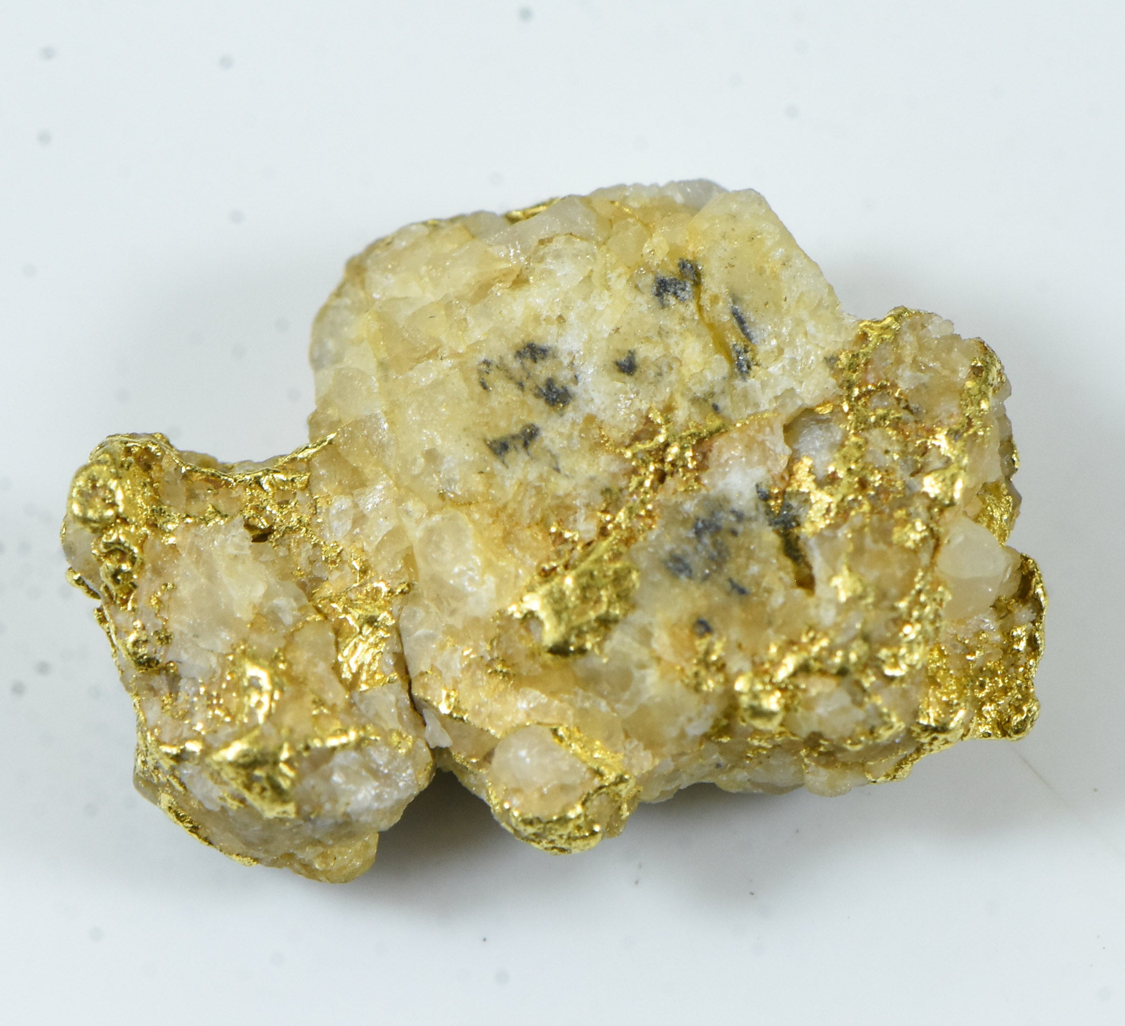 QN-50 "Alaskan BC Gold Nuggets with Quartz" Genuine 2.10 Grams