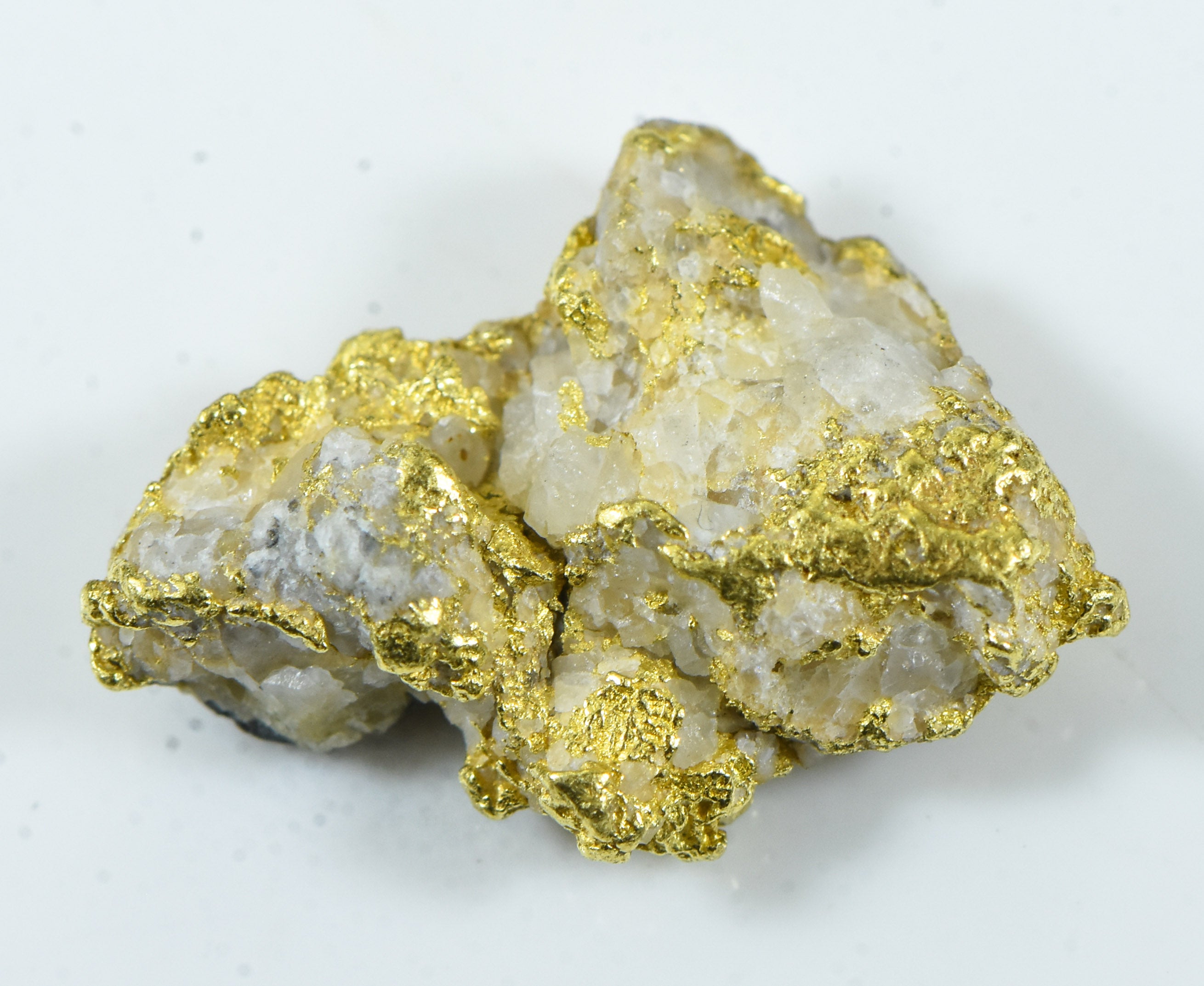 QN-54 "Alaskan BC Gold Nuggets with Quartz" Genuine 2.92 Grams