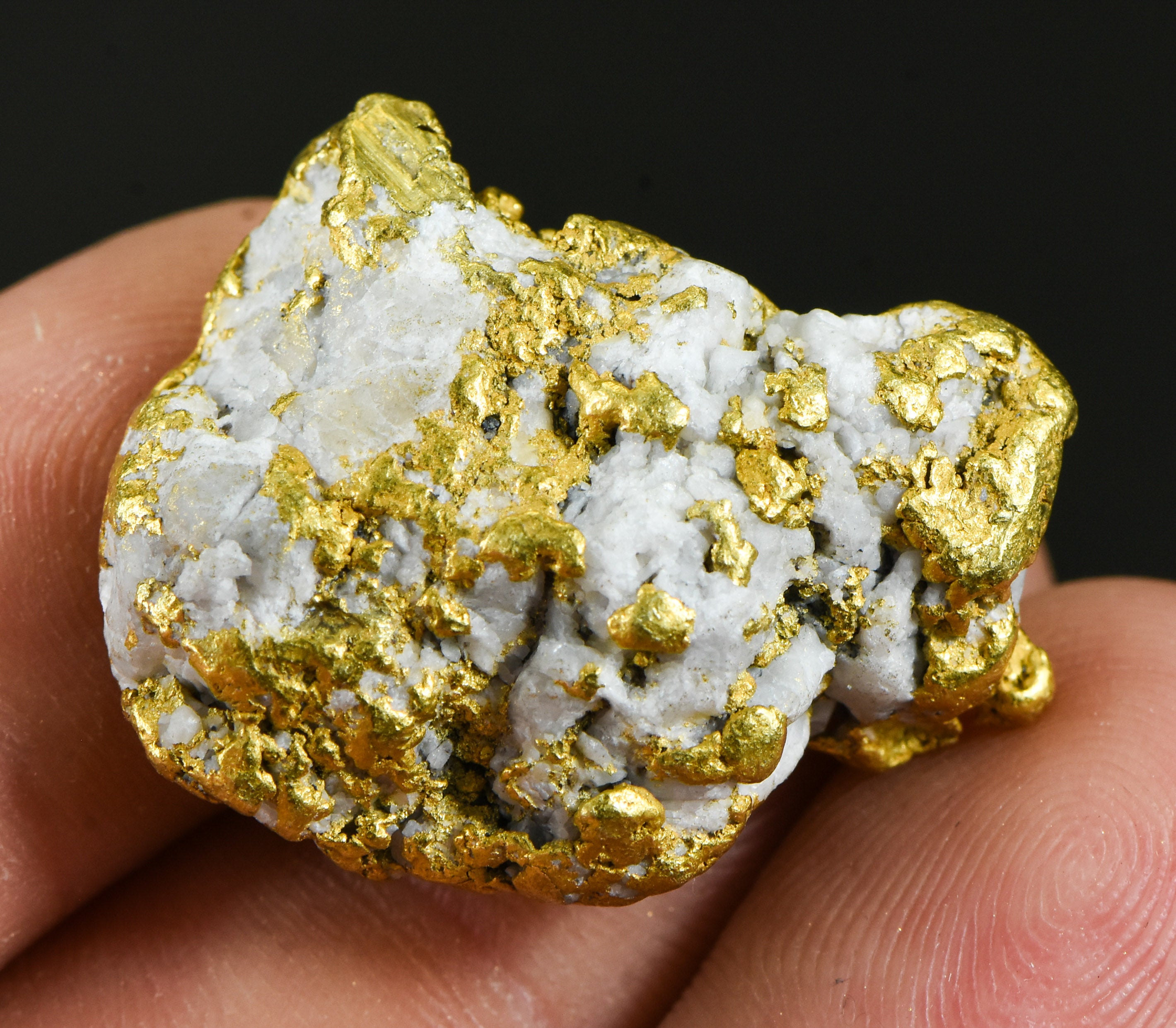QN-69 "Alaskan BC Gold Nuggets with Quartz" Genuine 25.00 Grams