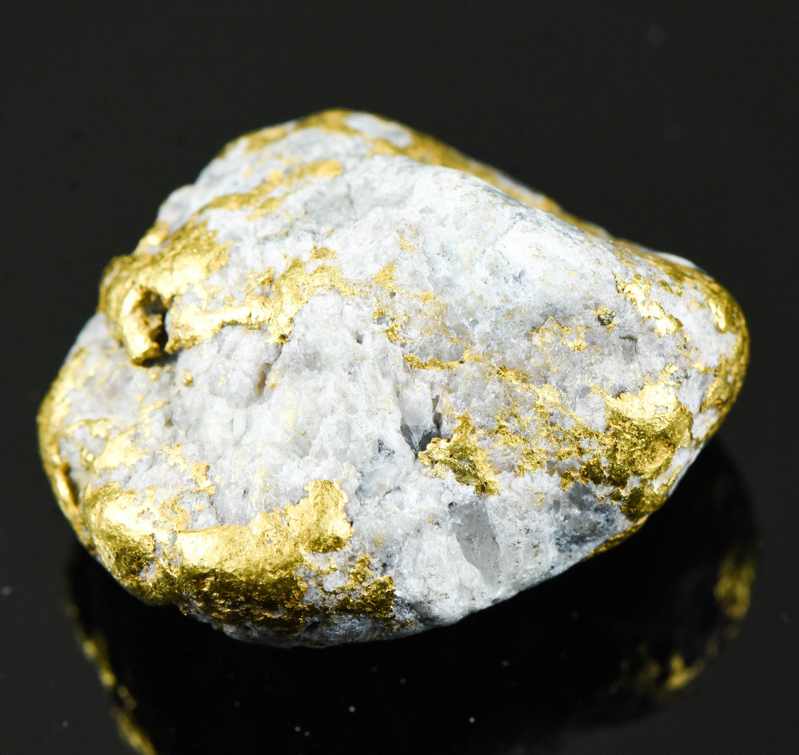 QN-70 "Alaskan BC Gold Nuggets with Quartz" Genuine 17.31 Grams