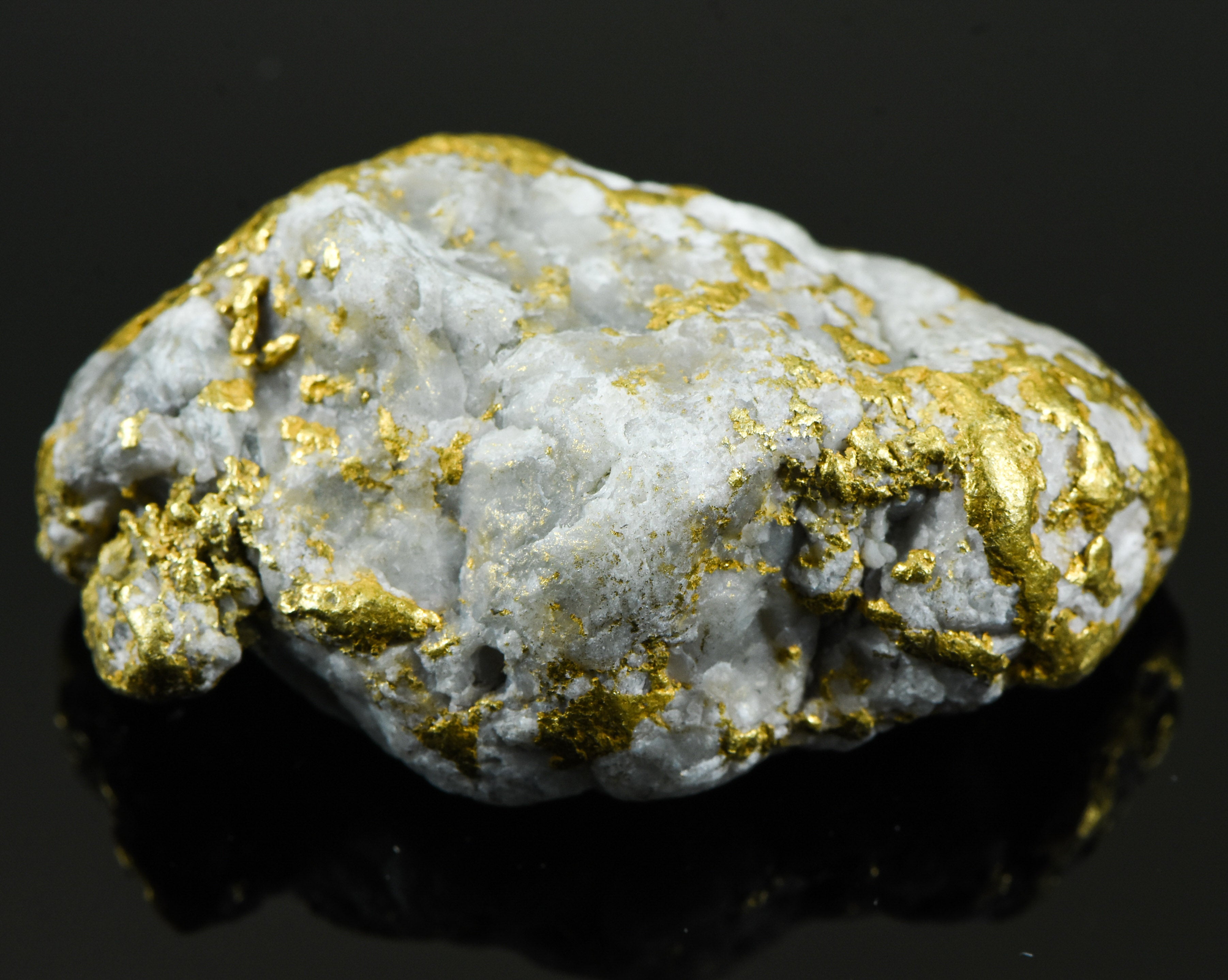 QN-75 "Alaskan BC Gold Nuggets with Quartz" Genuine 55.04 Grams