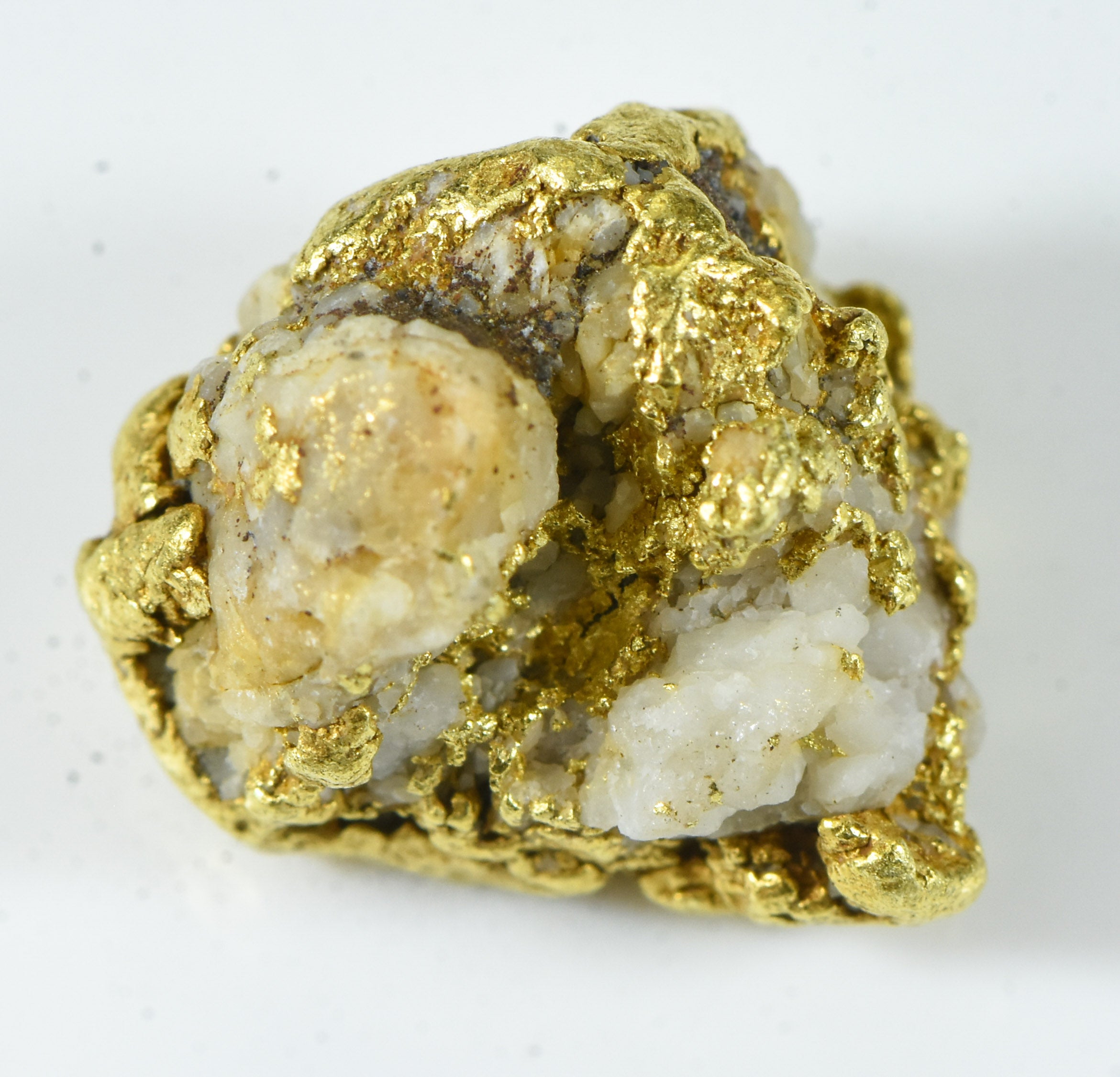 QN-108 "Alaskan BC Gold Nuggets with Quartz" Genuine 6.19 Grams