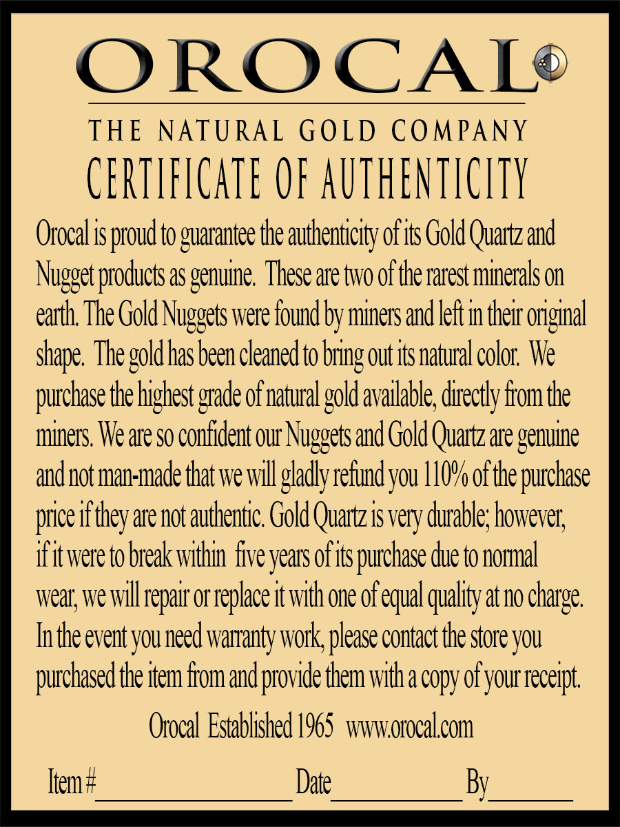 Gold Quartz Pendant Bear "Orocal" PBR1LHQX Genuine Hand Crafted Jewelry - 14K Gold Casting