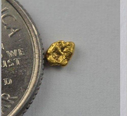 Alaskan-Yukon Bc Gold Rush Natural Nugget 0.12 Grams Genuine Alaska .10-.34