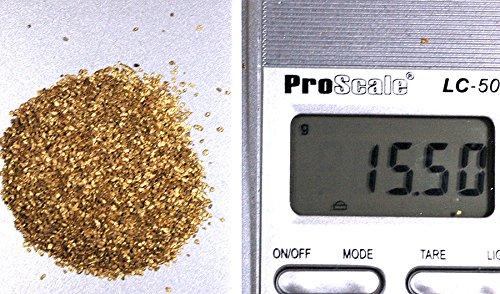 Alaskan Yukon Gold Rush Nuggets #50 Mesh 1/2 Troy Oz 15.5 Grams Bc Flake
