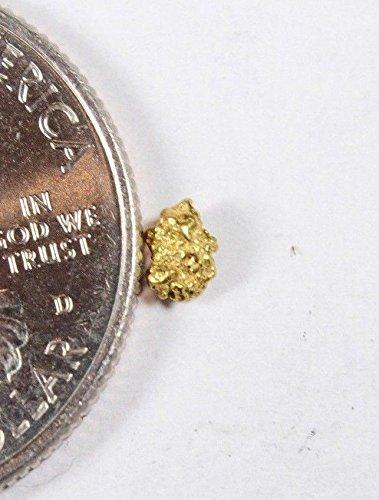 Alaskan-Yukon Bc Gold Rush Natural Nugget 0.14 Grams Genuine Alaska .10-.34